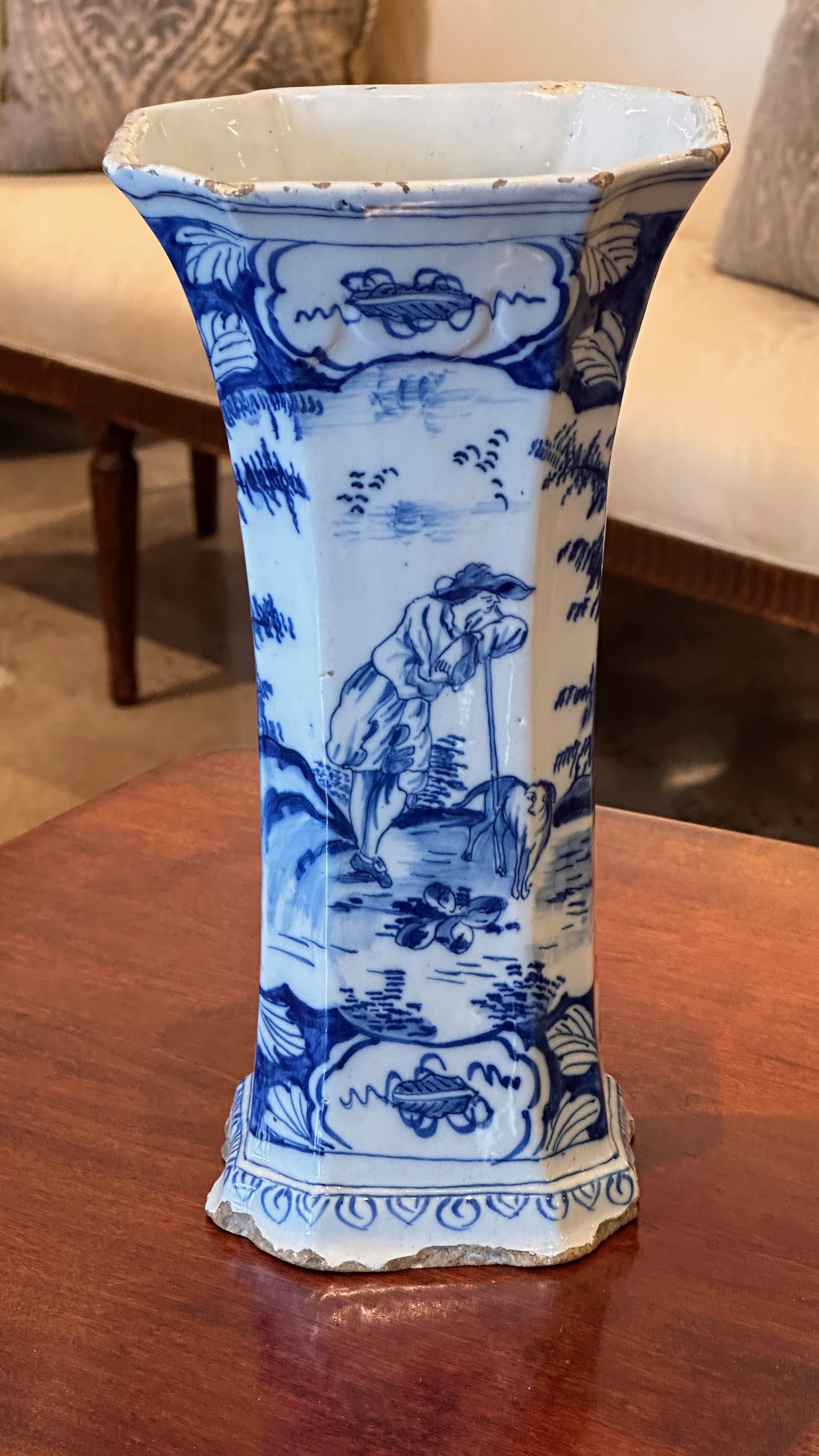 19th Century Delft Vase For Sale 2