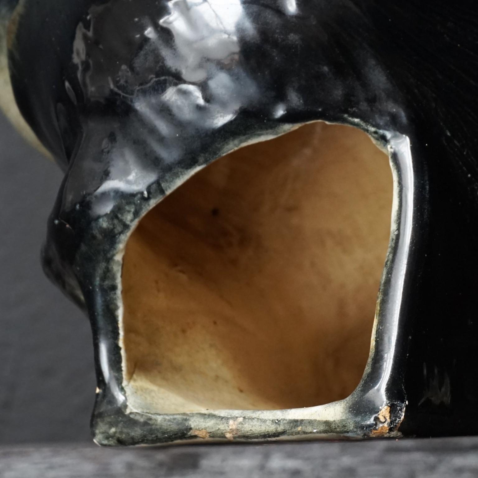 19th Century Delphin Massier Vallauris Ceramic Dog Wall Pocket 9