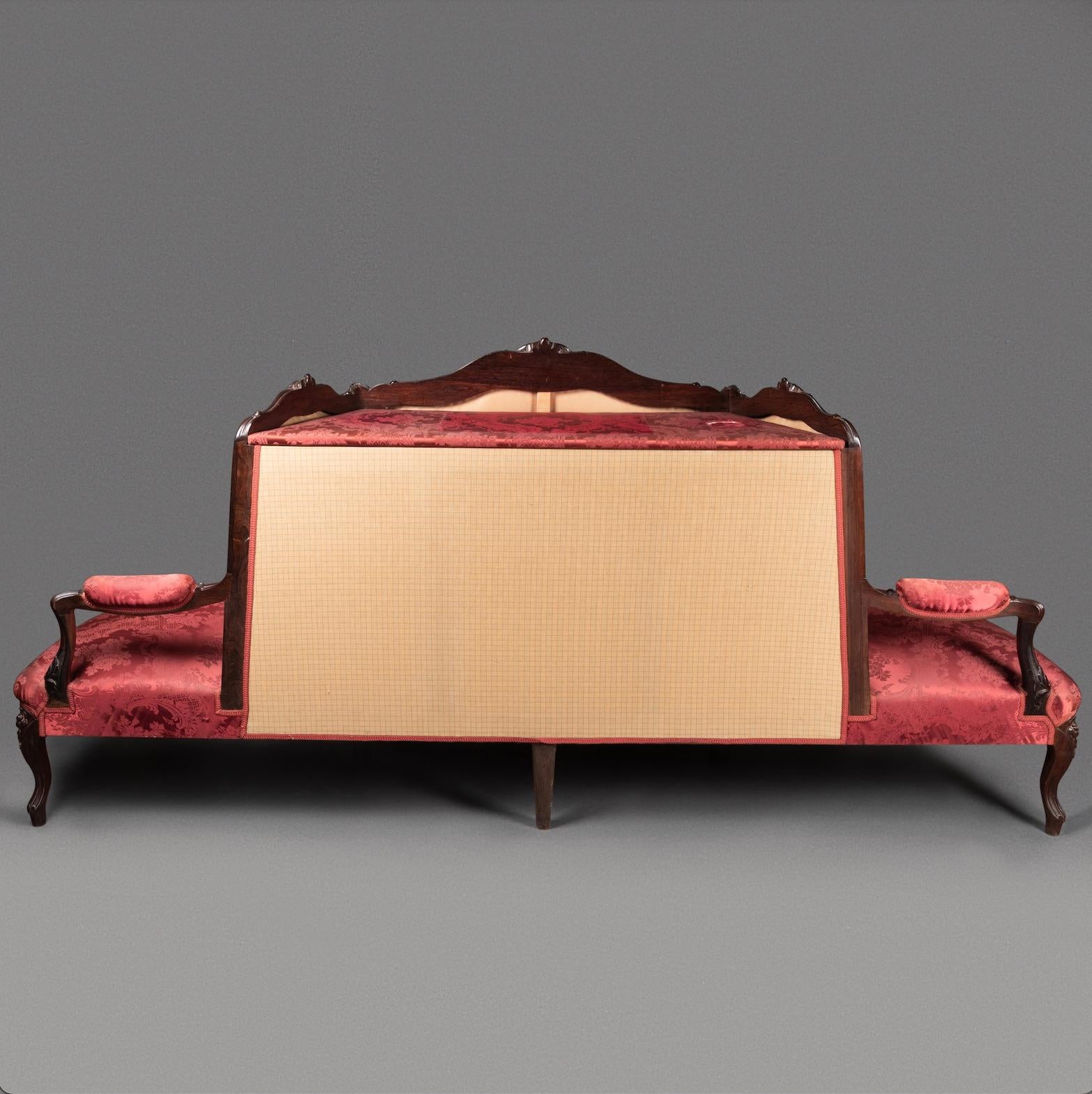 19th century demi-borne / Half seat in rosewood  For Sale 1