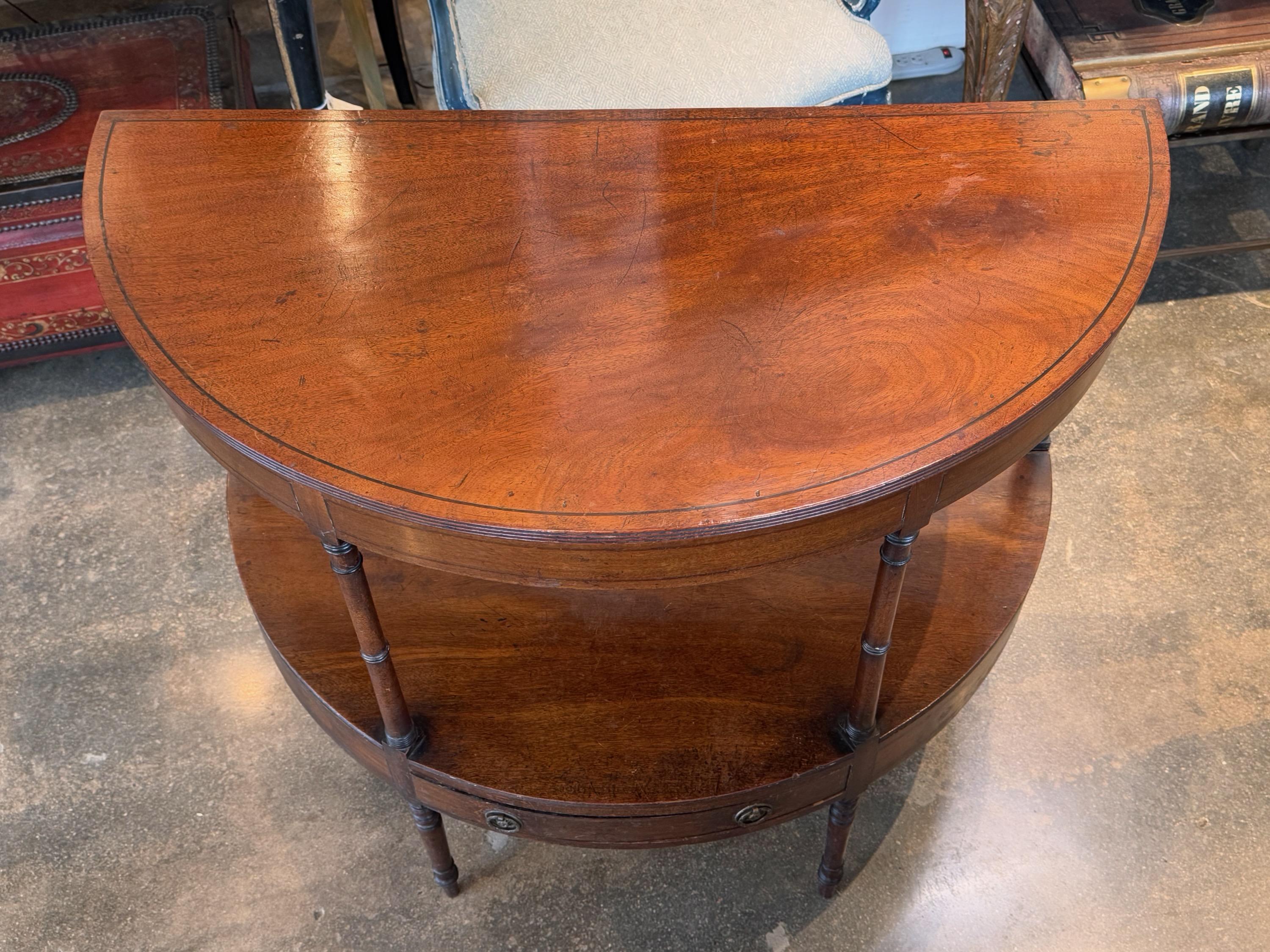 19th Century Demi Lune Console For Sale 8