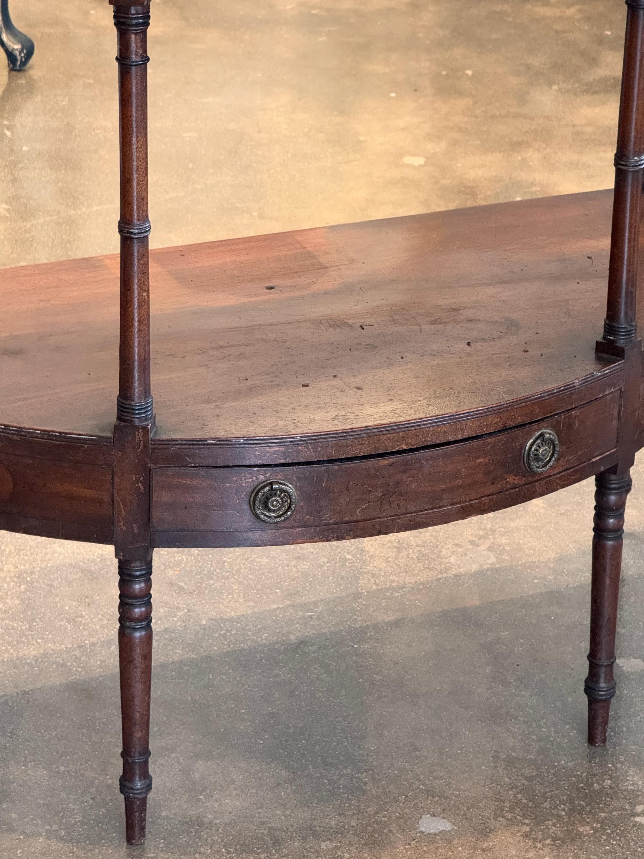 19th Century Demi Lune Console In Good Condition For Sale In Charlottesville, VA