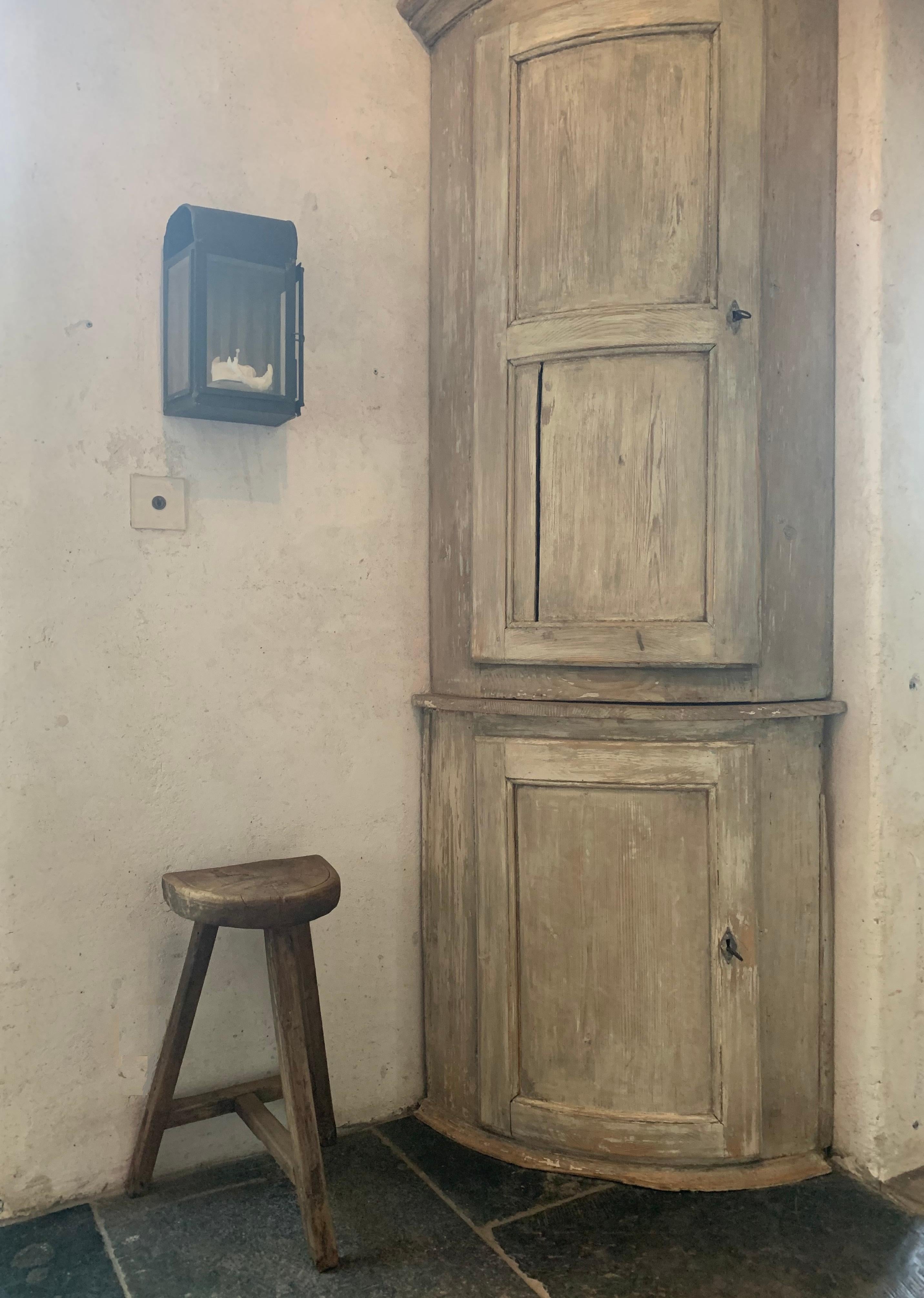 Fait main Tabouret demi-lune du XIXe siècle en vente