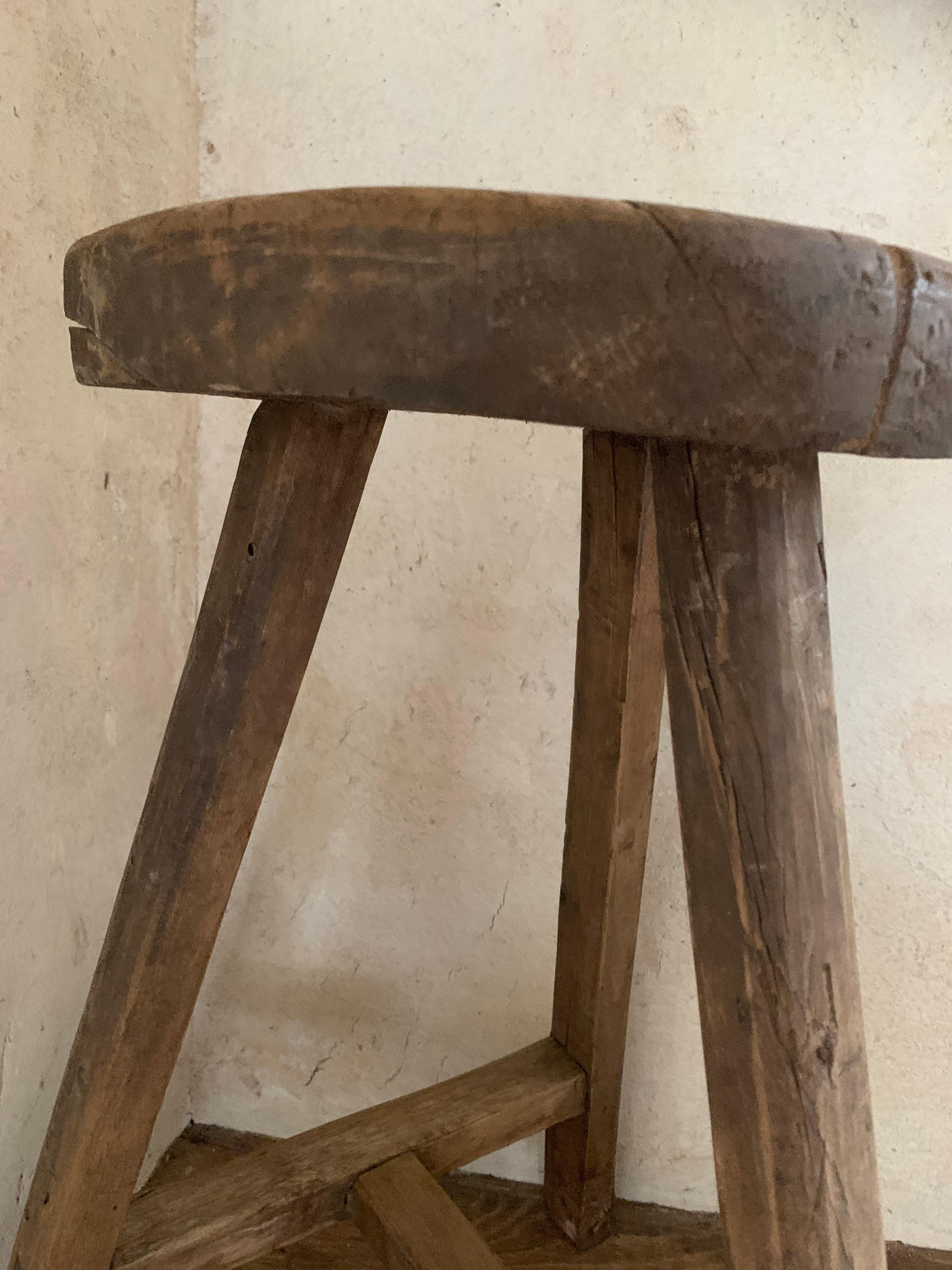 19th Century demi lune Stool For Sale 1