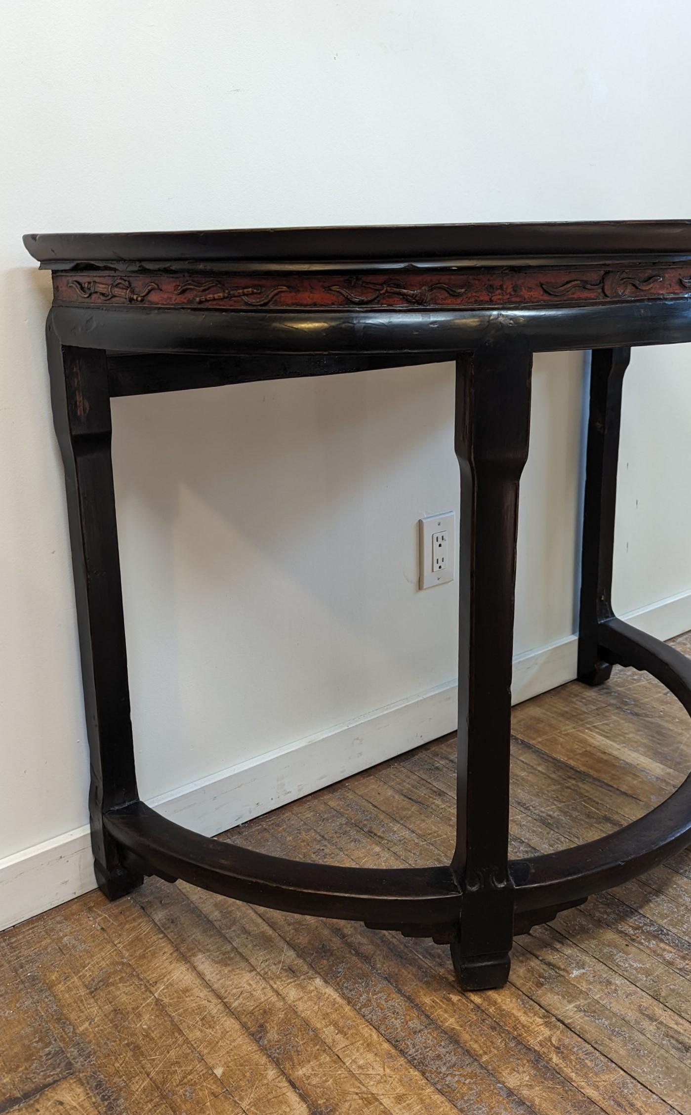19. Jahrhundert Demi Lune Tische Paar (Holz) im Angebot