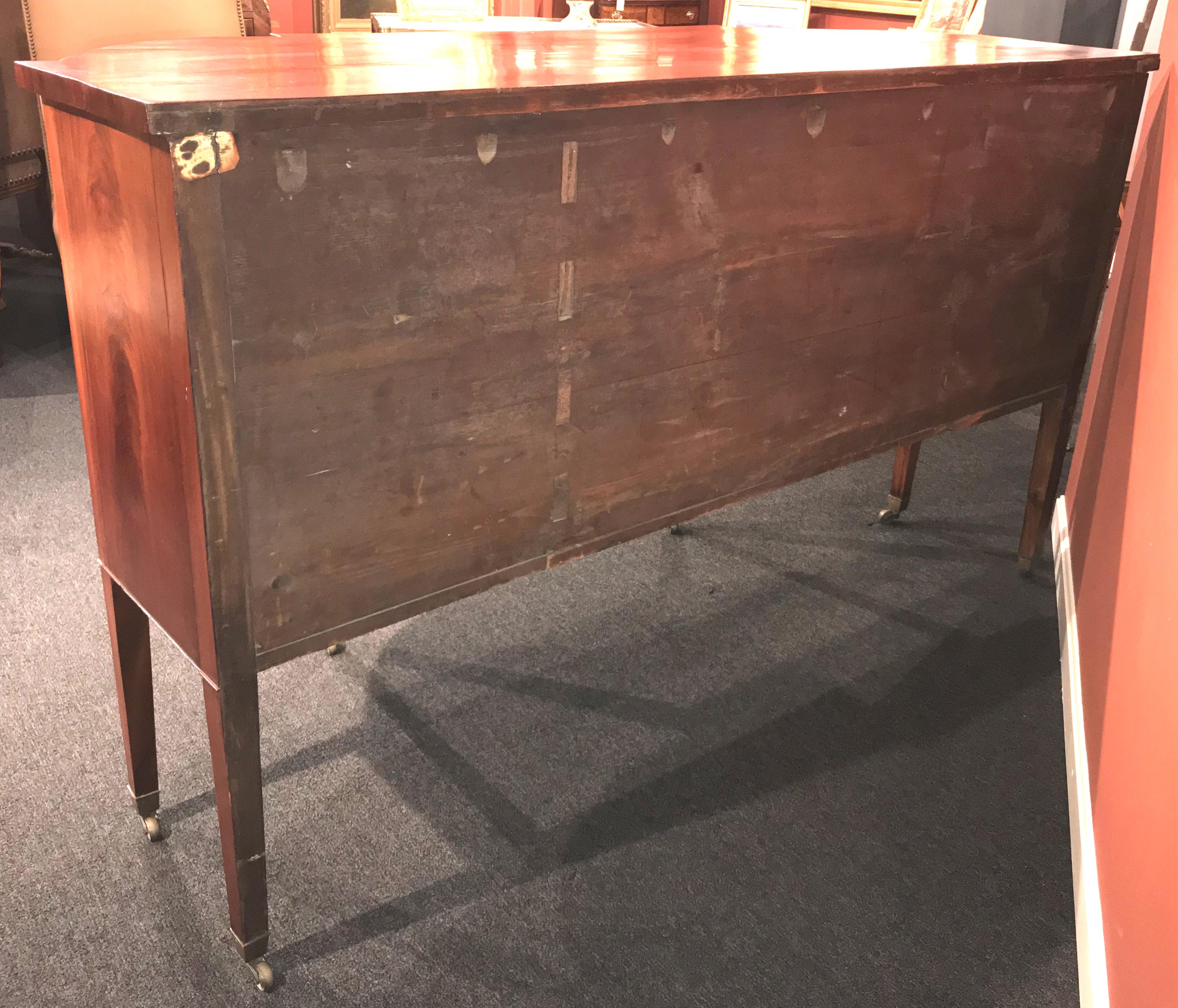 19th Century Demilune Mahogany Sideboard /Desk owned by Nathaniel Silsbee  6