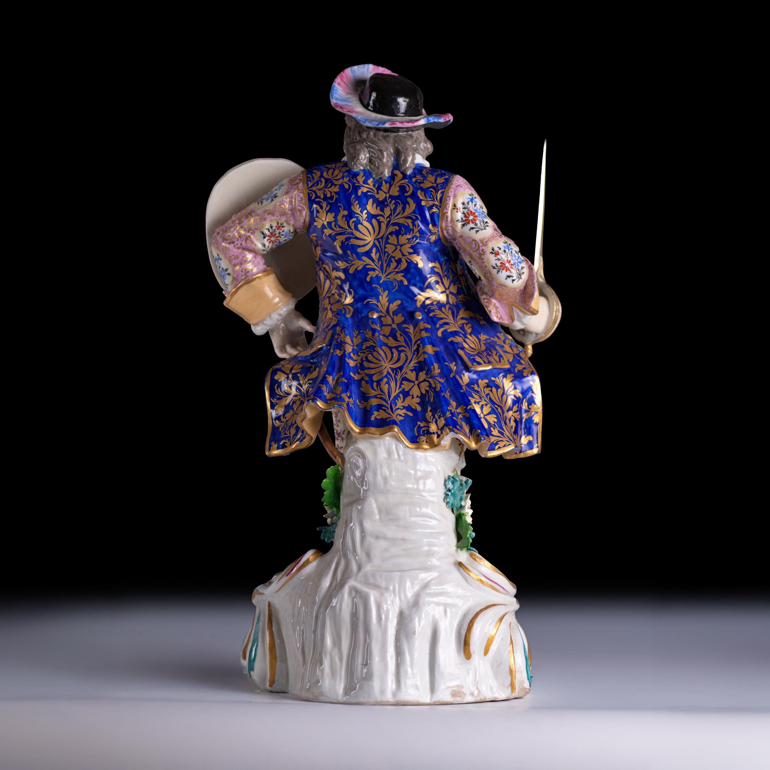 Anglais Figure en porcelaine de Derby du 19e siècle représentant John Falstaff The Merry Wives Of Windsor en vente