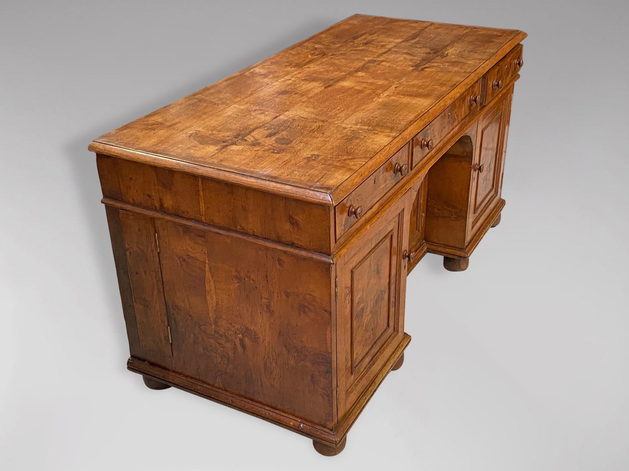 19th Century Desk in Pollard Oak For Sale 5