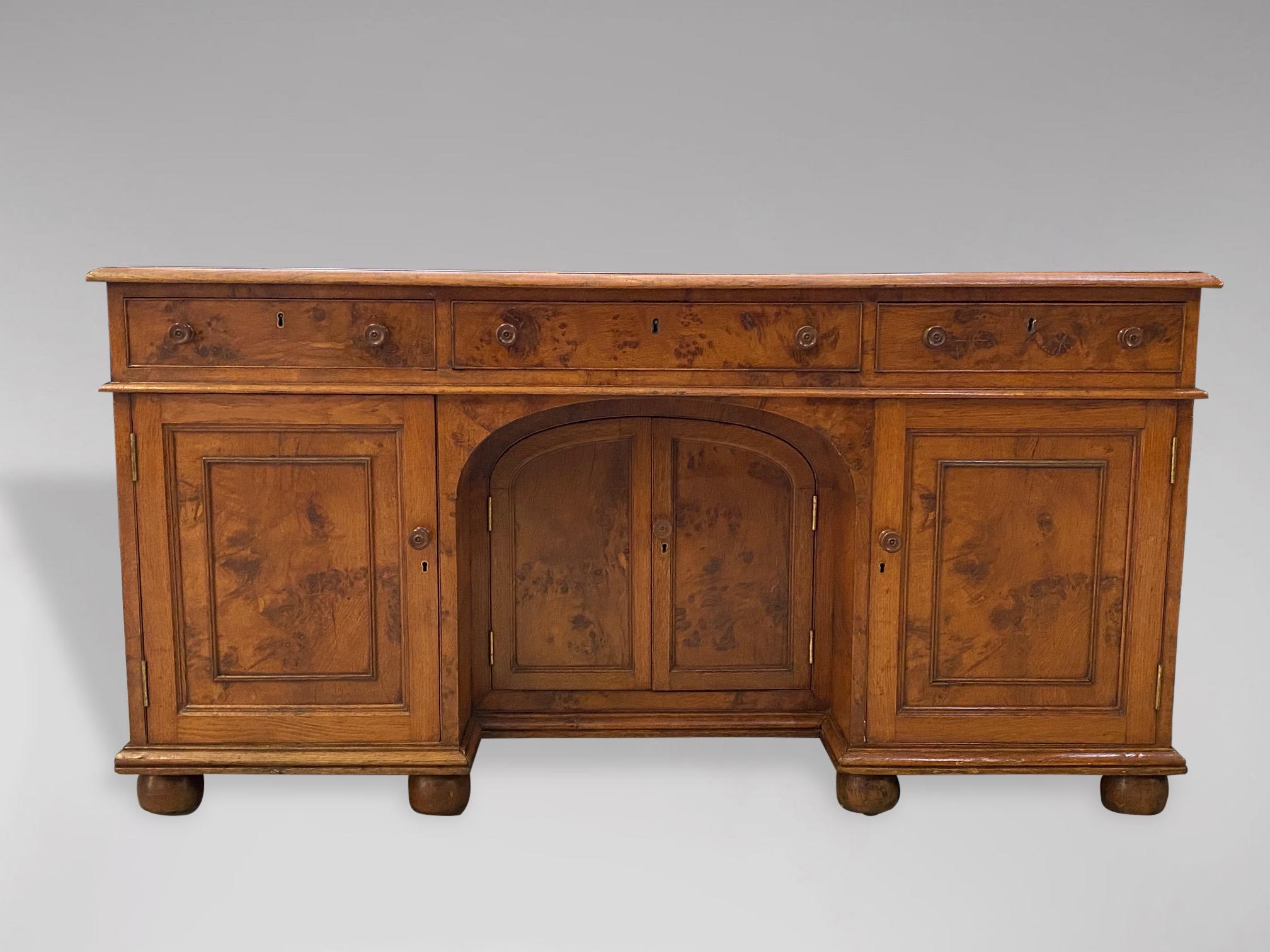 William IV 19th Century Desk in Pollard Oak For Sale