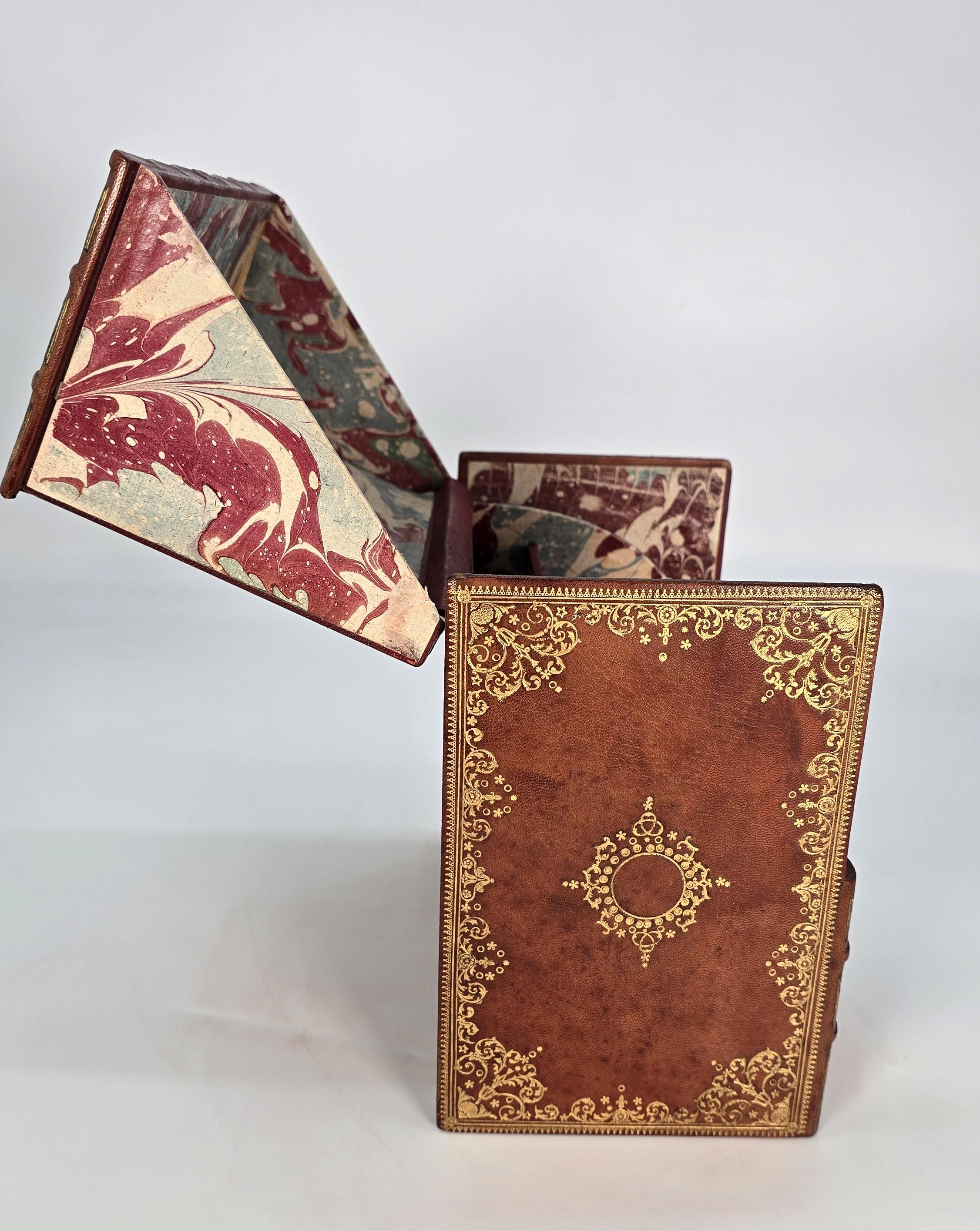 19th century desk stationery box in the form of books, English circa 1890 For Sale 5