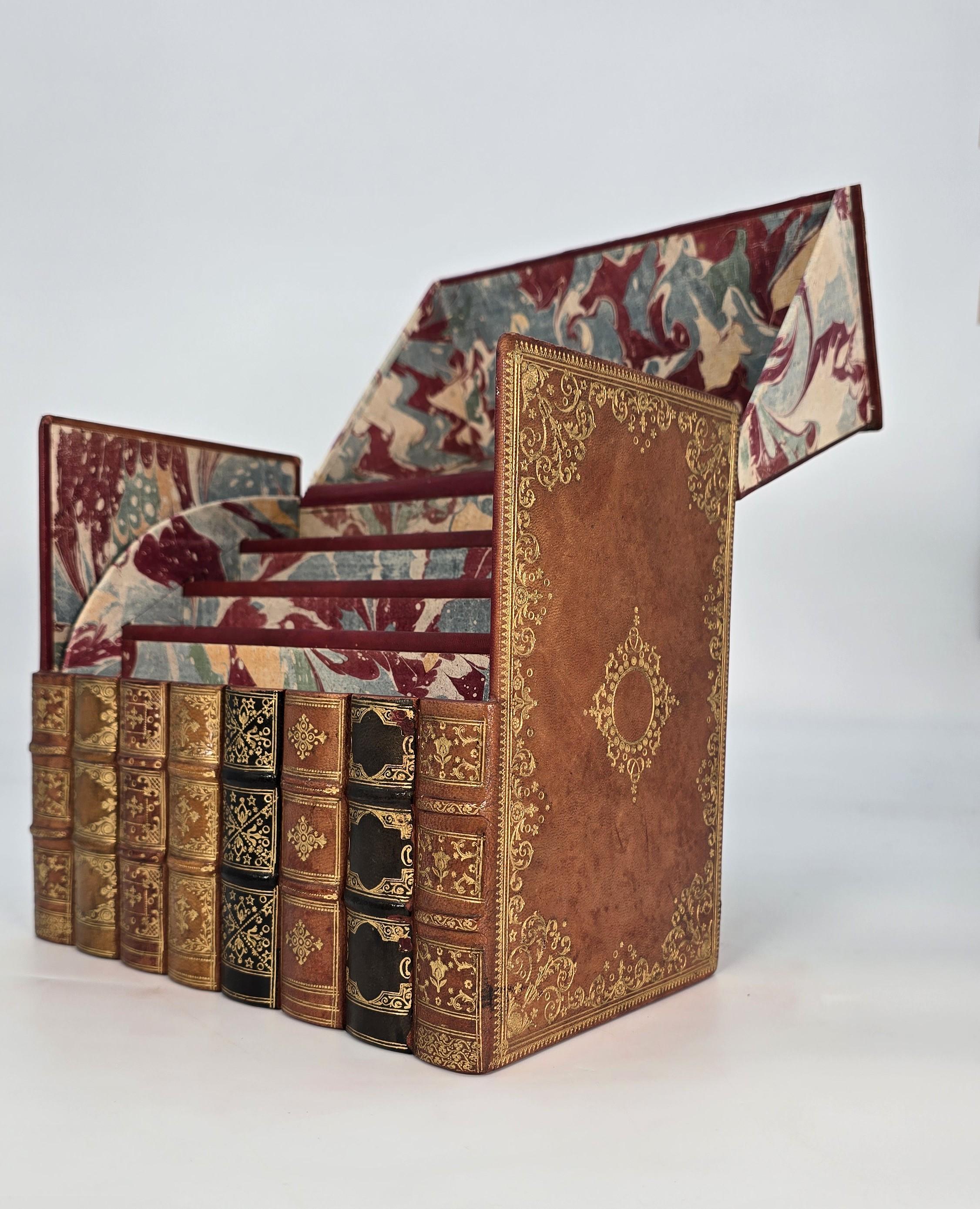 19th century desk stationery box in the form of books, English circa 1890 For Sale 10