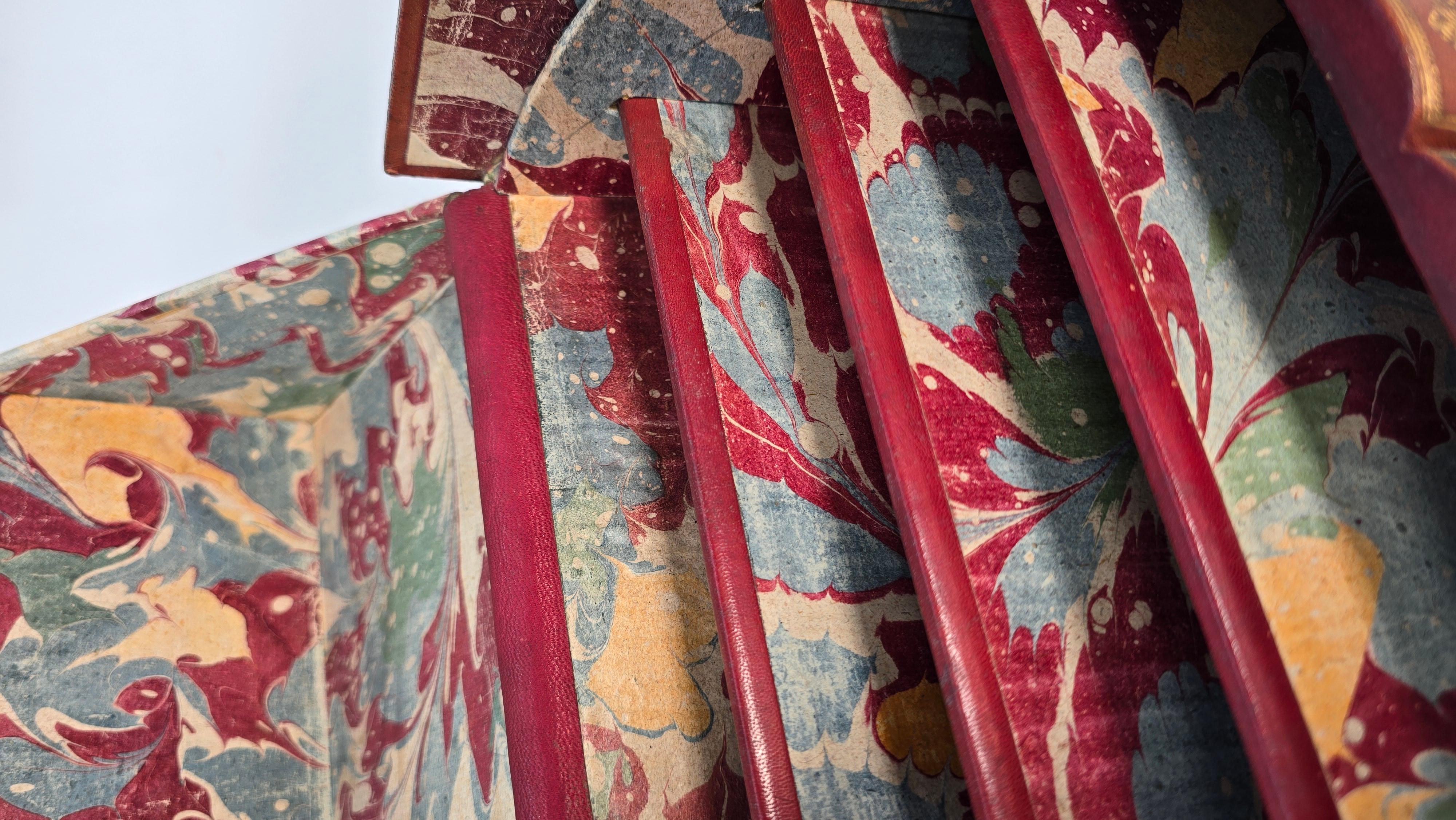 19th century desk stationery box in the form of books, English circa 1890 For Sale 11