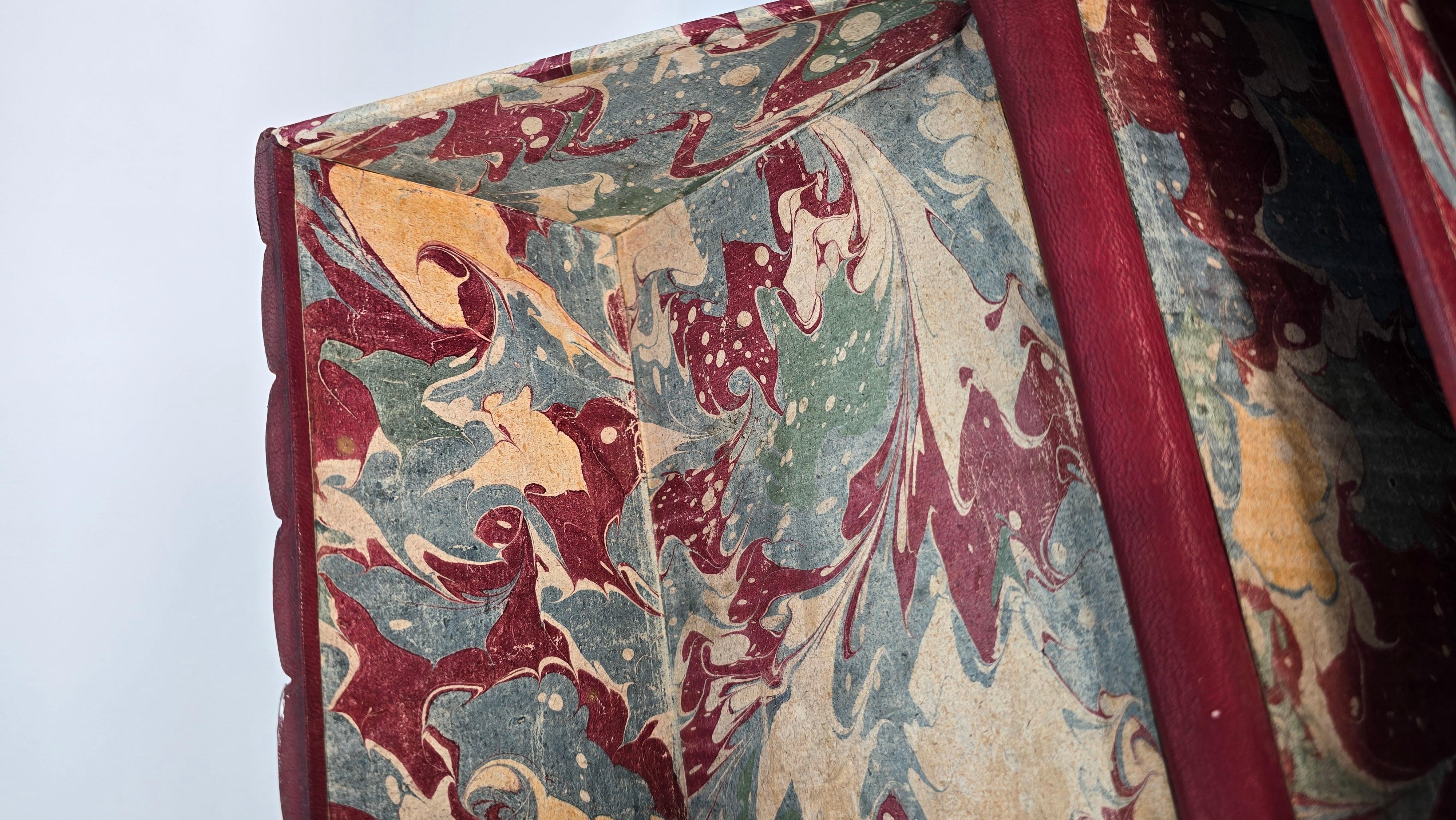 19th century desk stationery box in the form of books, English circa 1890 For Sale 12