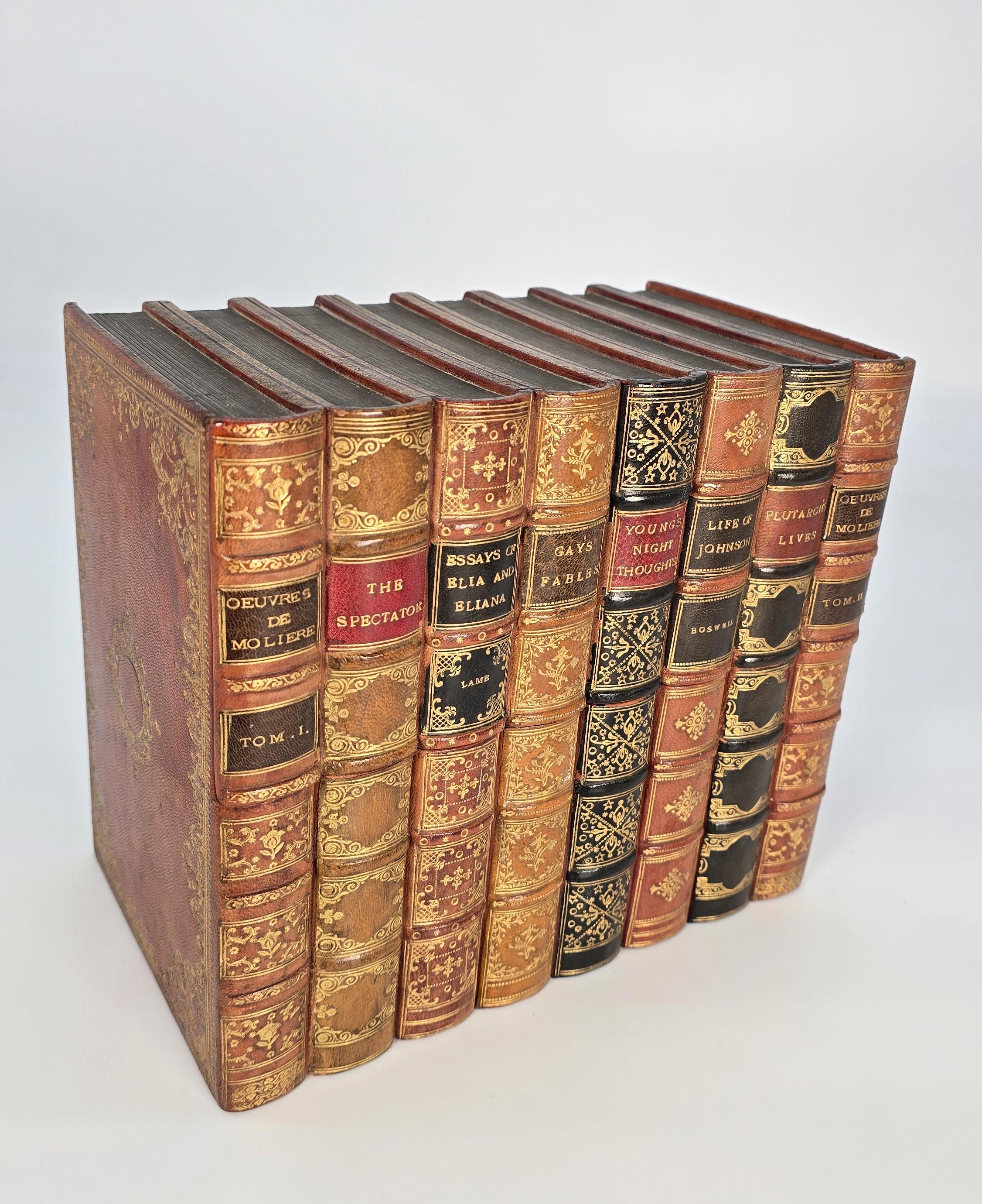 British 19th century desk stationery box in the form of books, English circa 1890 For Sale