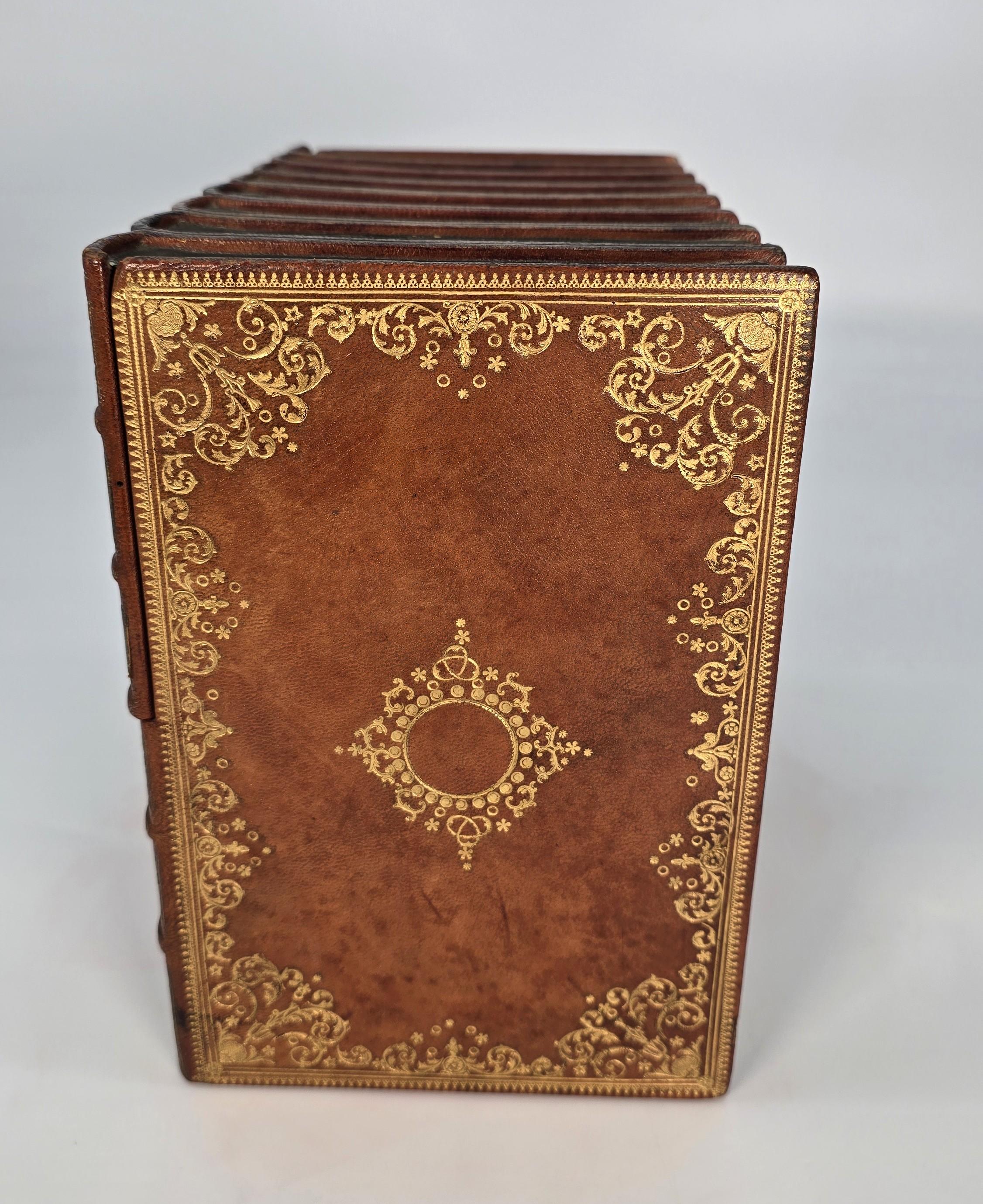 19th century desk stationery box in the form of books, English circa 1890 For Sale 1