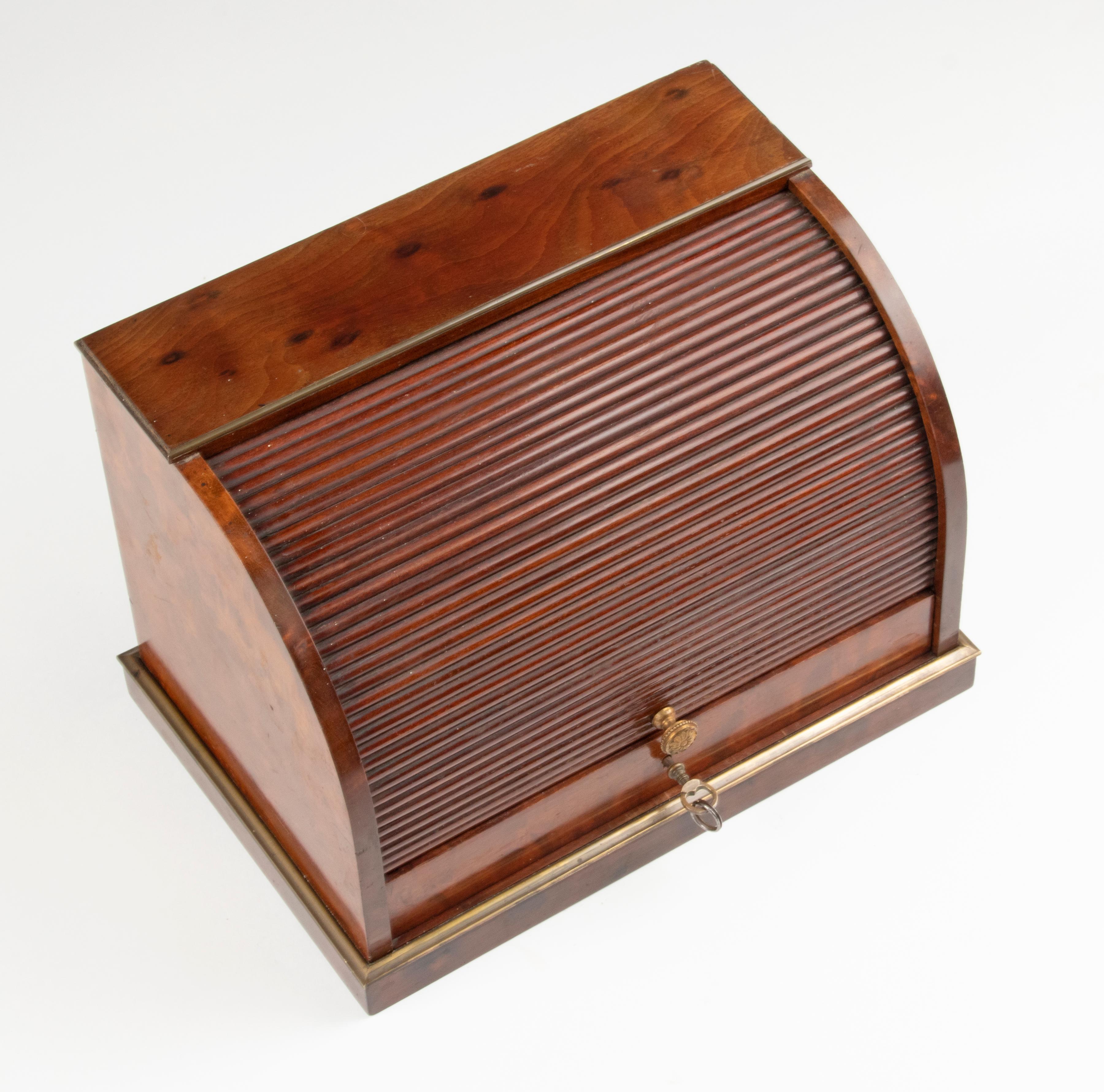 19th Century Desktop Tambour Letter Storage Box For Sale 1