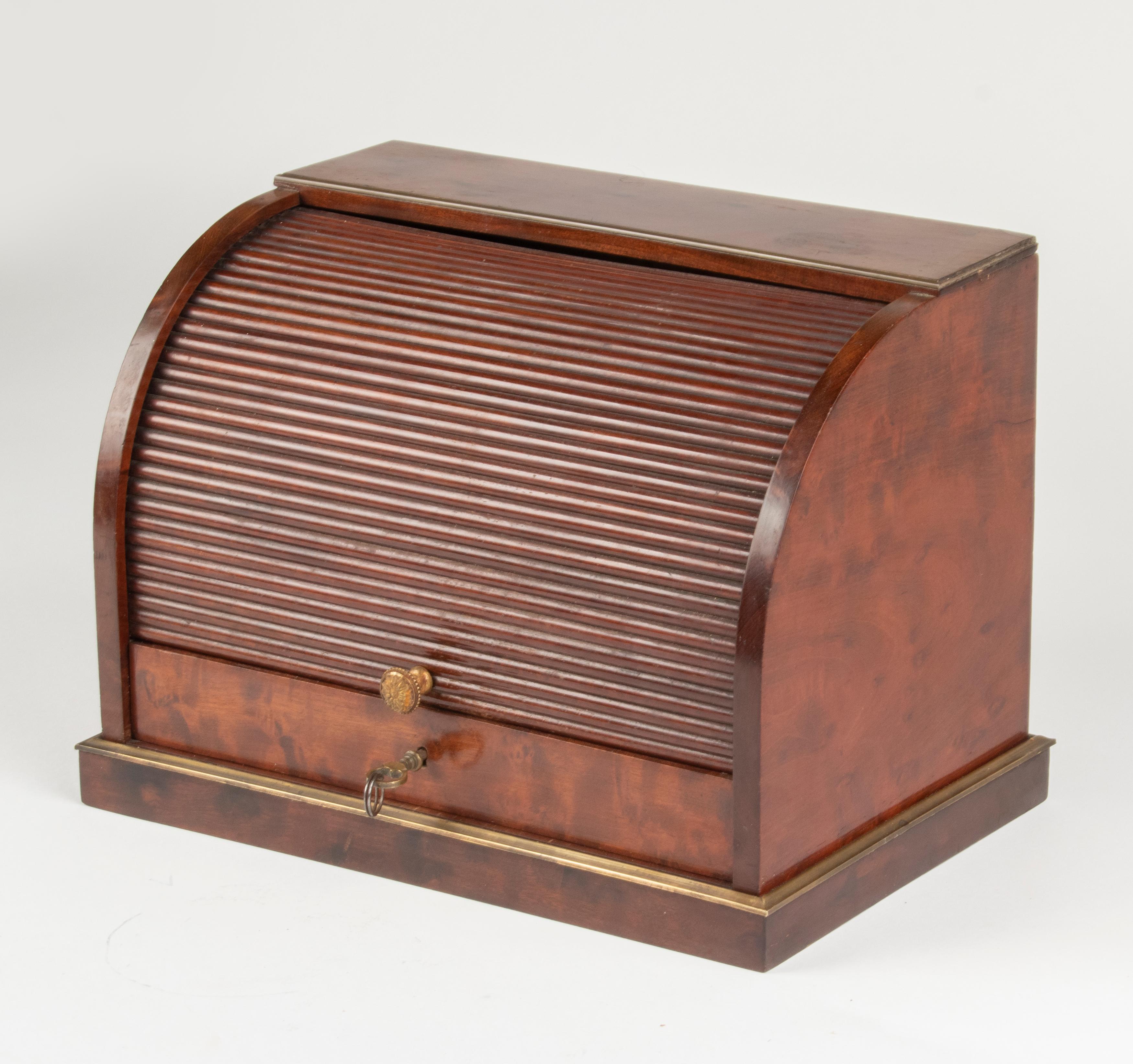 19th Century Desktop Tambour Letter Storage Box For Sale 3