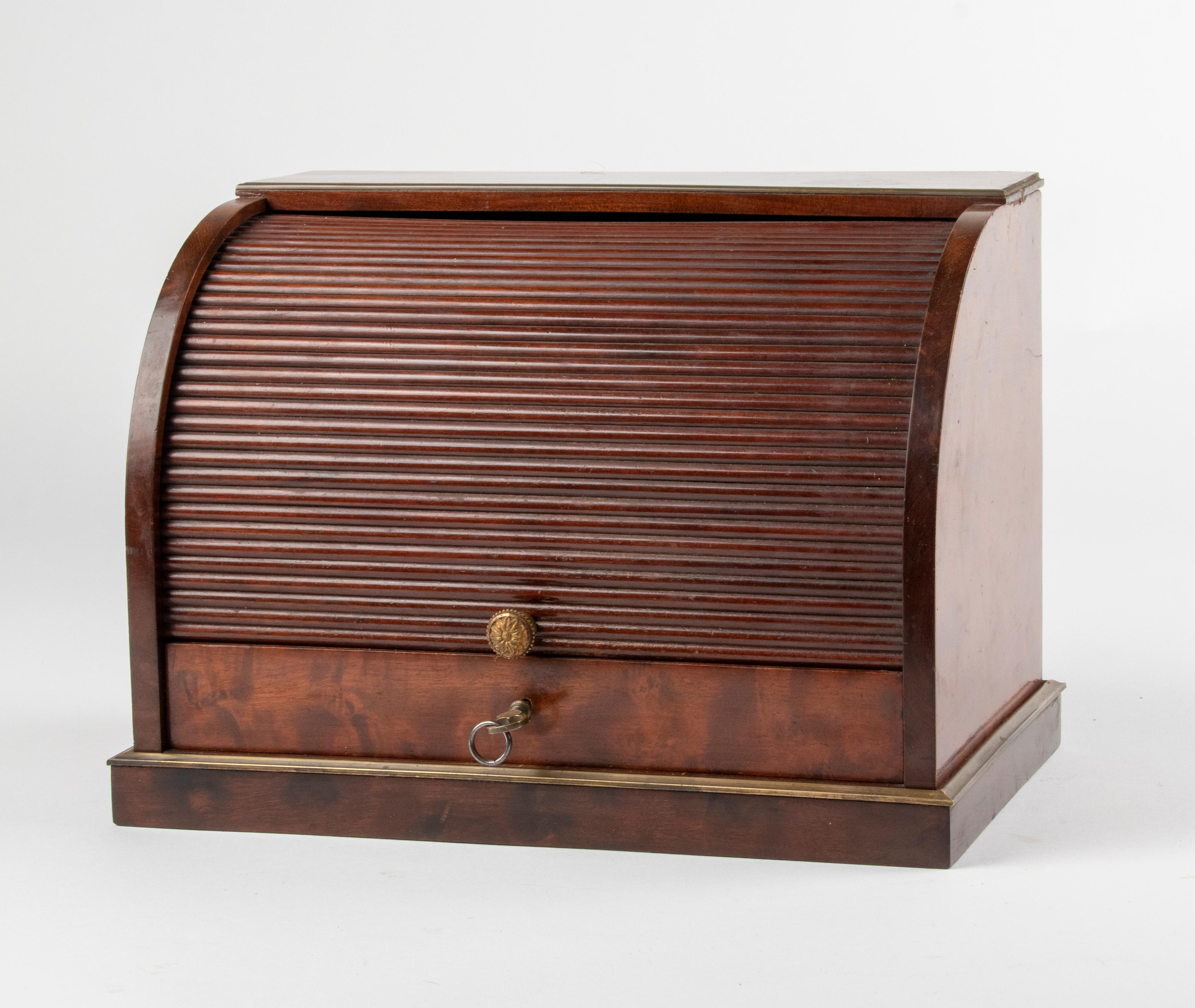 Belle Époque 19th Century Desktop Tambour Letter Storage Box For Sale