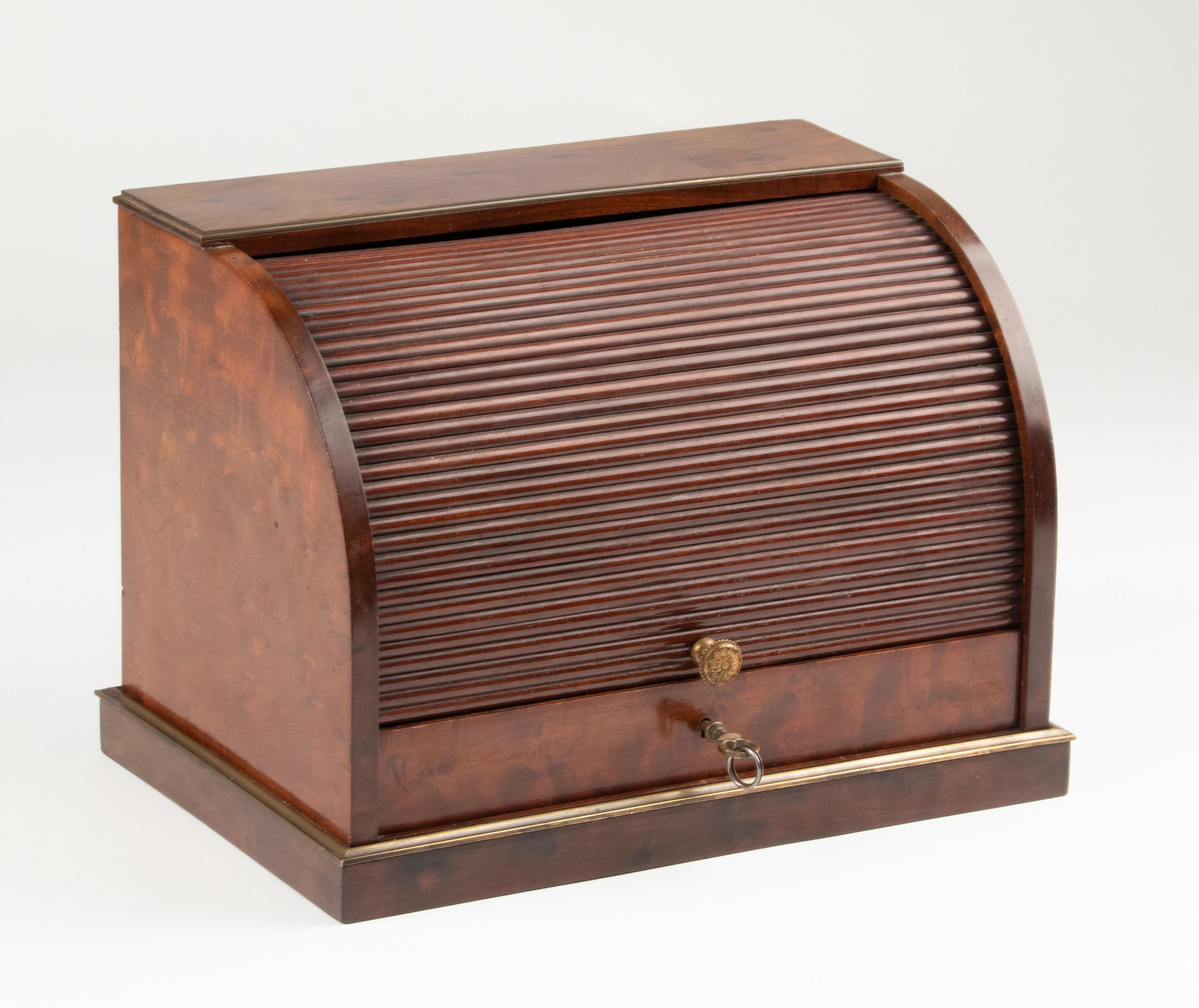 Late 19th Century 19th Century Desktop Tambour Letter Storage Box For Sale