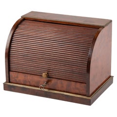 Antique 19th Century Desktop Tambour Letter Storage Box