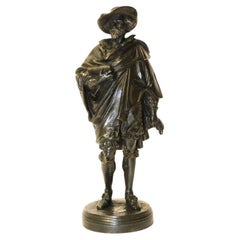 19th Century Detailed Bronze Study of Van Dyck by J.J Salmson circa 1860