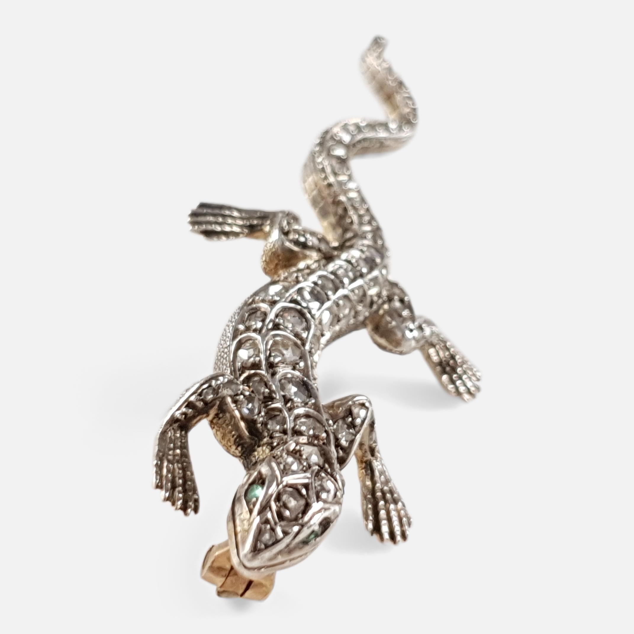 vintage lizard brooch