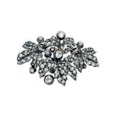 19th Century Diamond Corsage Brooch, Circa 1860