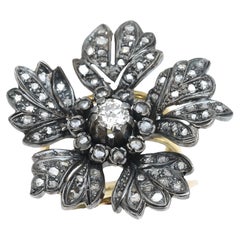 19th century Diamond Flower ring