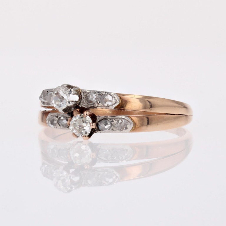 Bague Ancienne XIXe Siècle - Or 18k 750 - Fiançailles/Promesse Française - Occasion