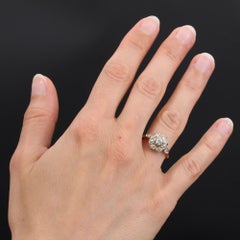 19th Century Diamonds 18 Karat Yellow Gold Engagement Daisy Ring
