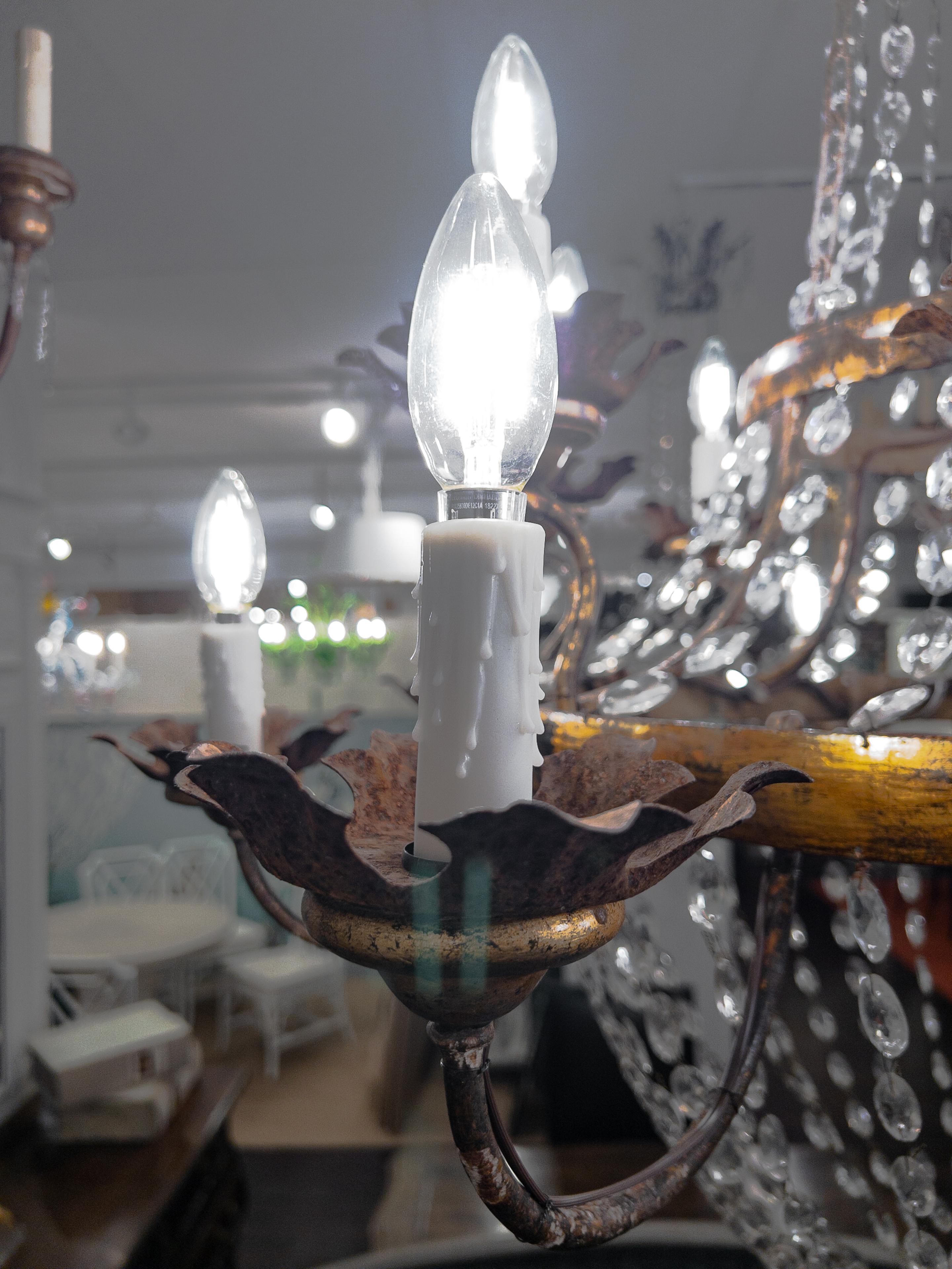 Lampadario di cristallo in stile Direttorio del XIX secolo in vendita 6