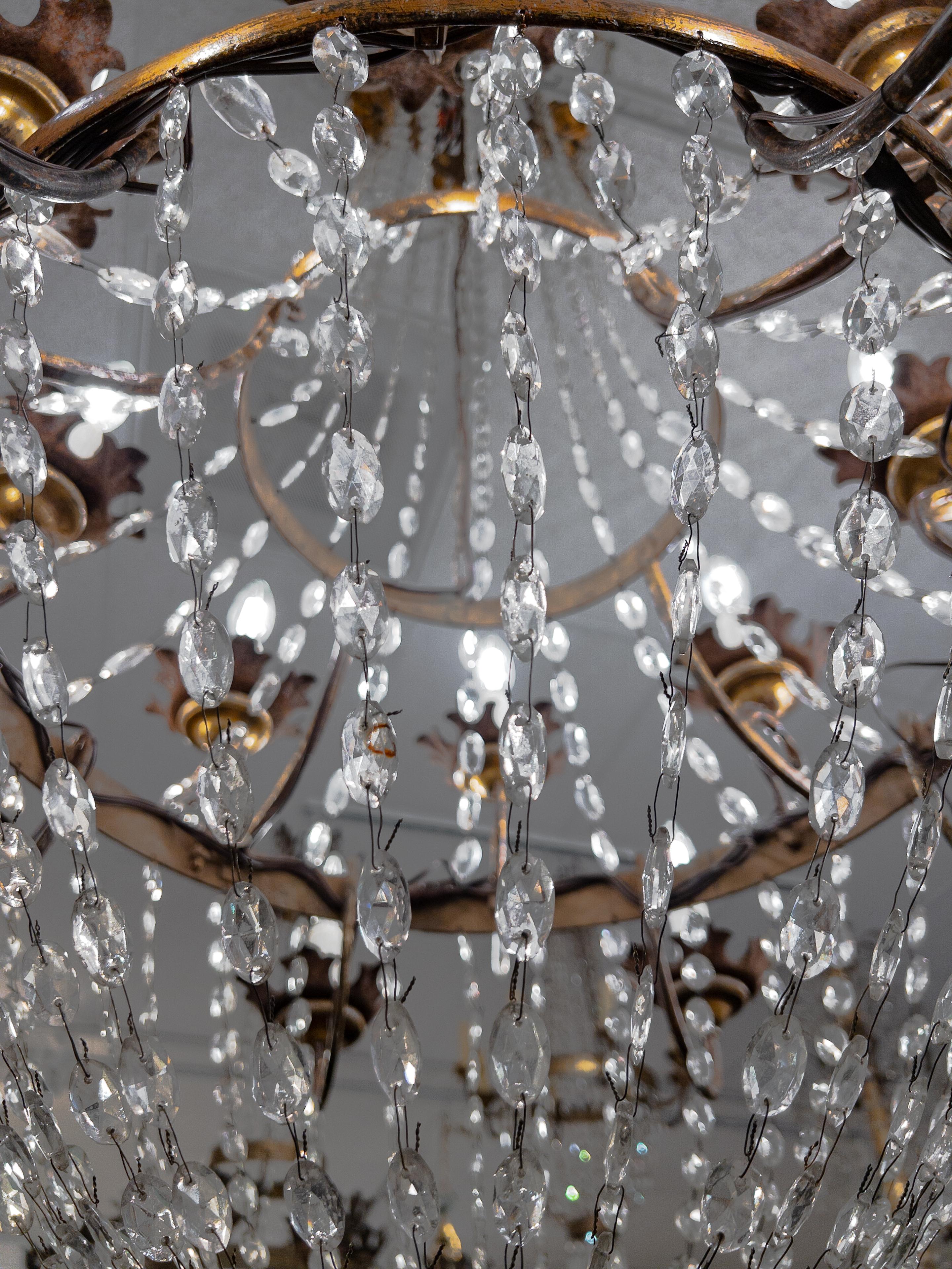 19th Century Directoire Style Crystal Chandelier For Sale 3