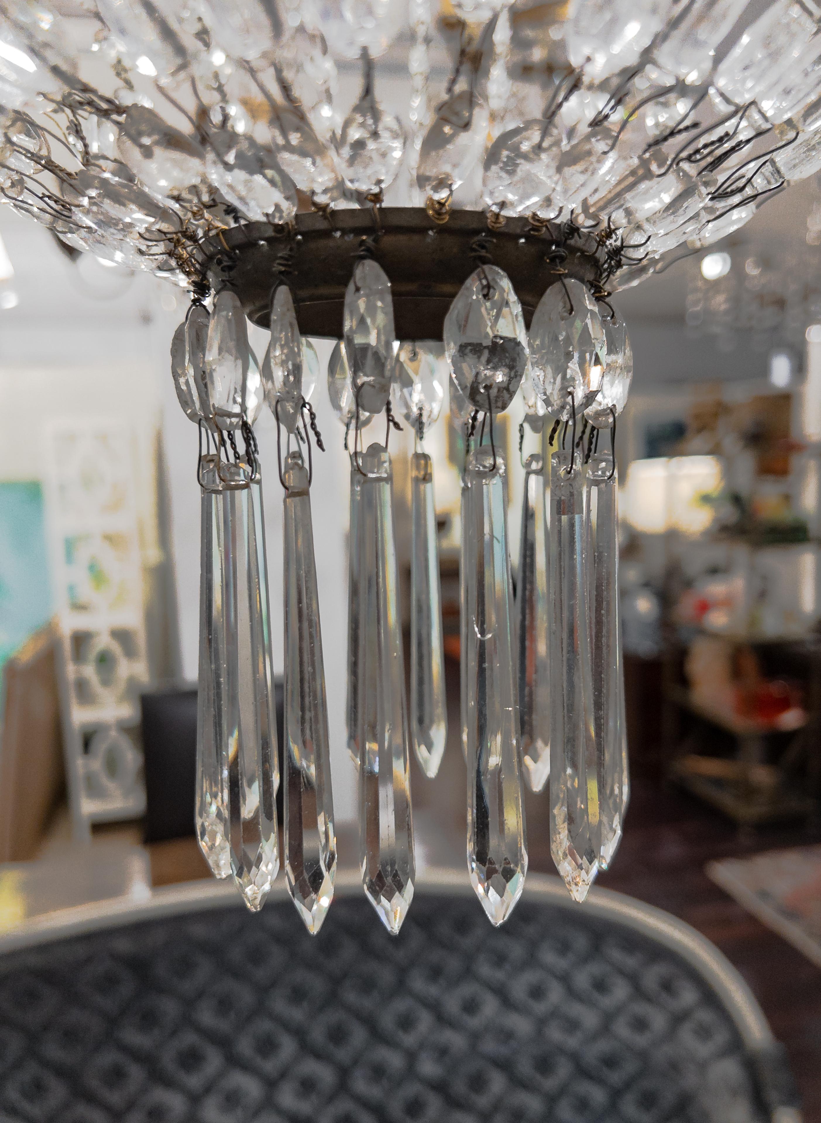 19th Century Directoire Style Crystal Chandelier For Sale 4