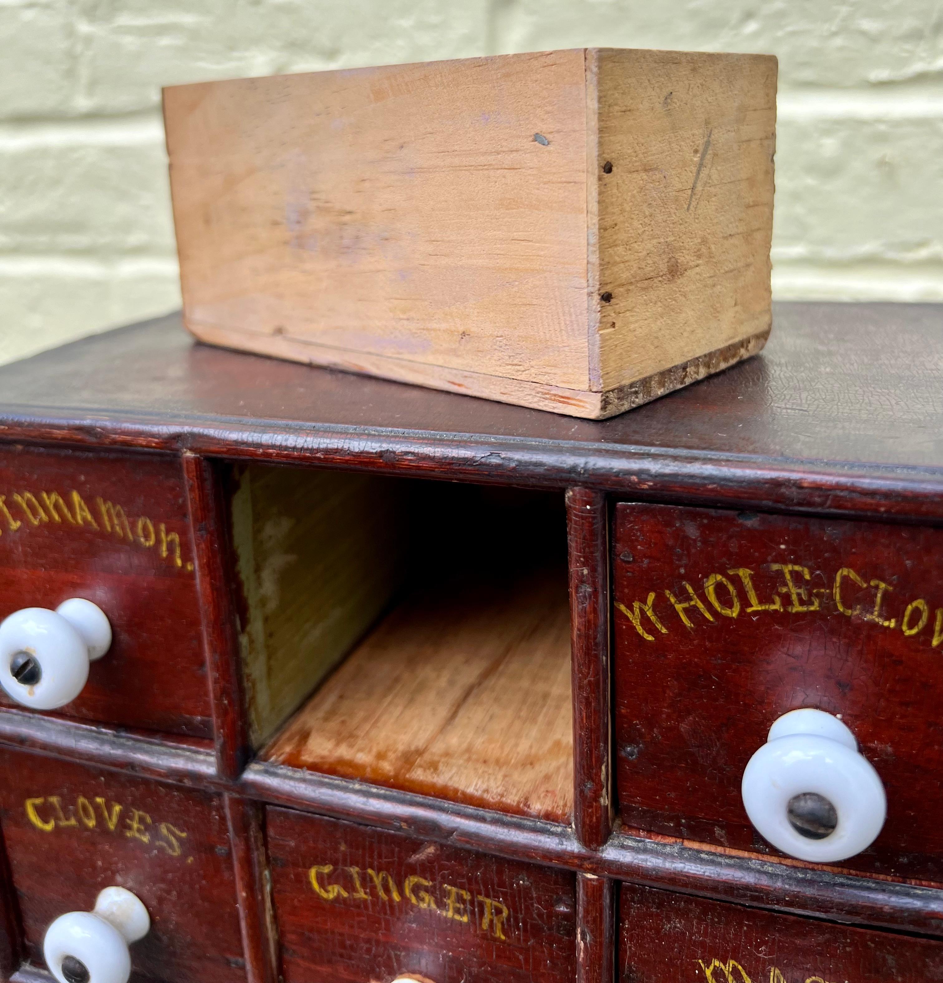 19th Century Diminutive American Apothecary Cabinet In Good Condition In Wiscasset, ME