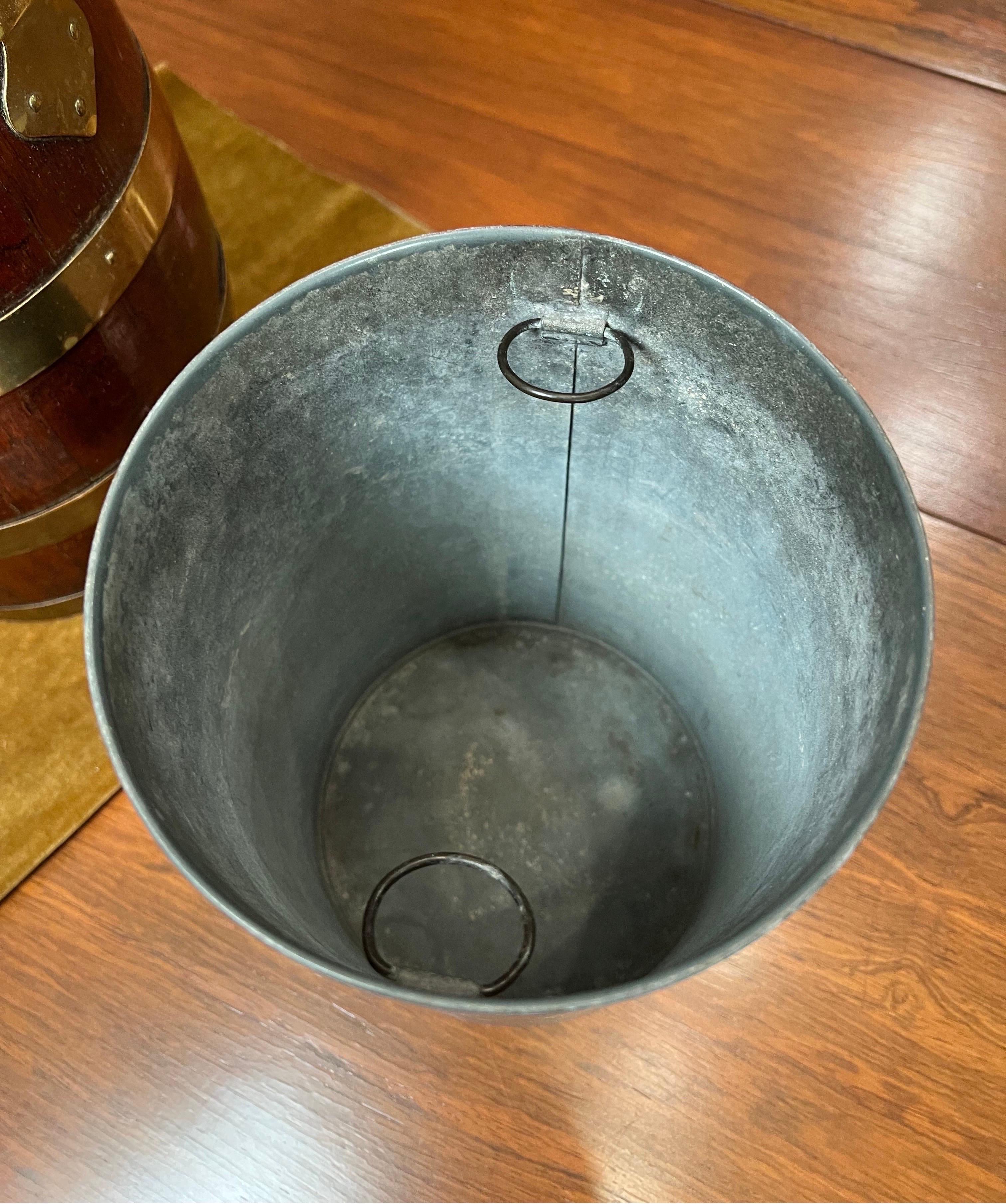 19th Century Diminutive Brass bound Peat Bucket 7