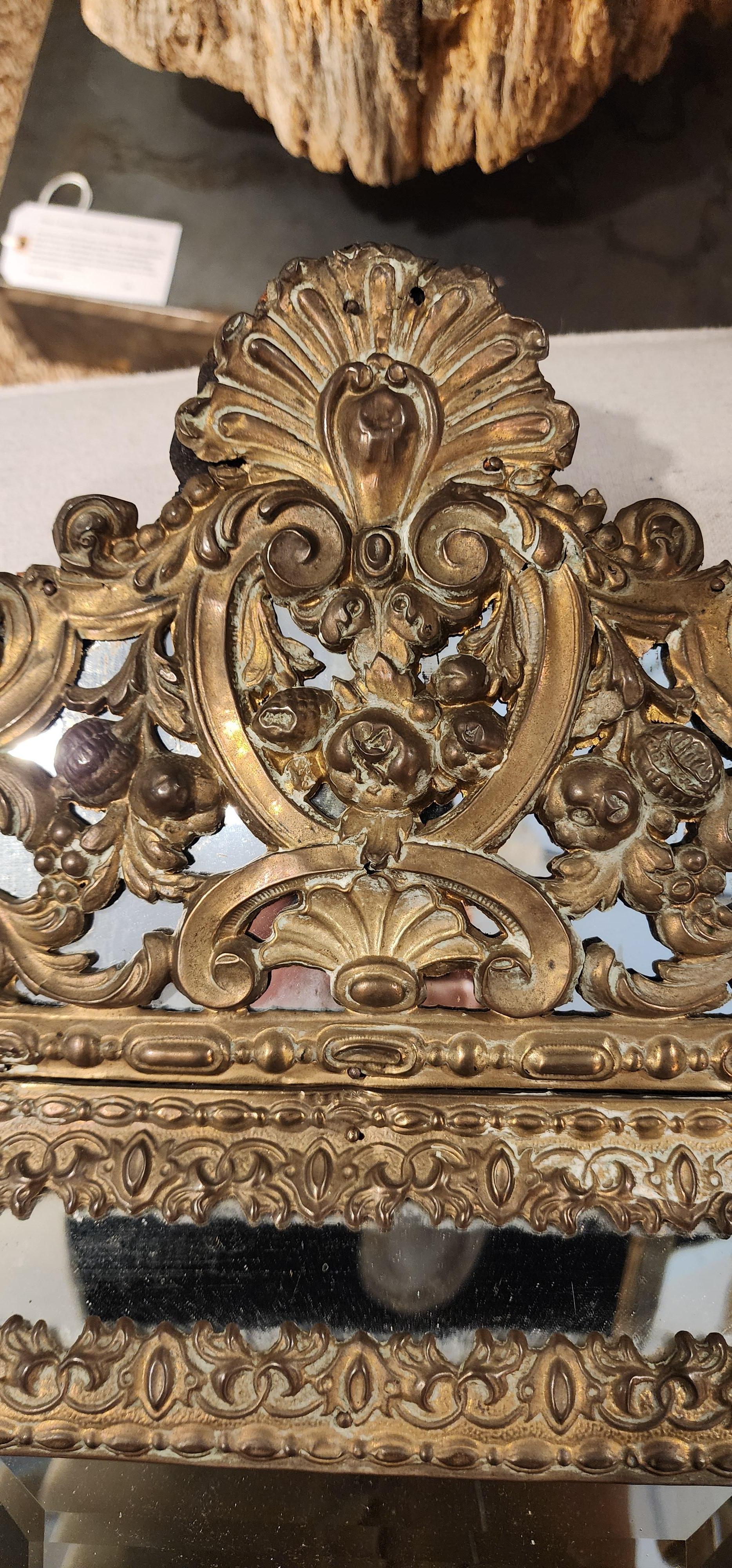 Miroir hollandais Diminutif en laiton du 19ème siècle en vente 2