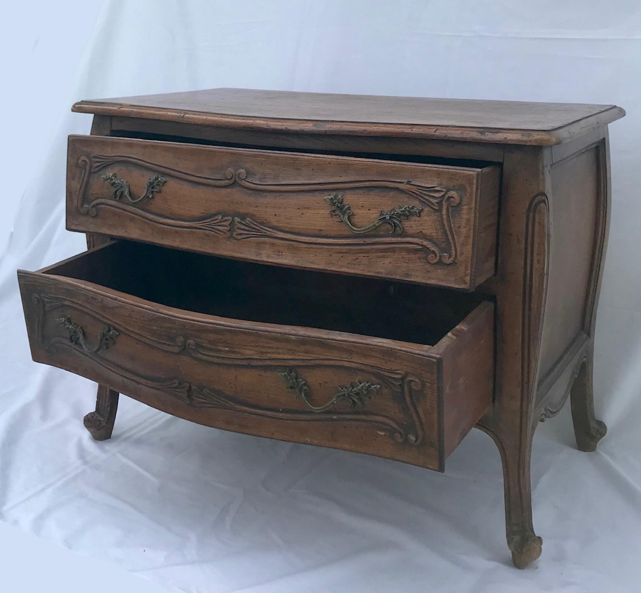 Fruitwood 19th Century Diminutive French Provincial Child’s Chest of Drawers For Sale