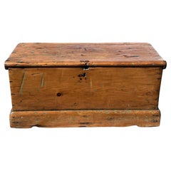 Antique 19th Century Diminutive Pine Lift-Top Chest