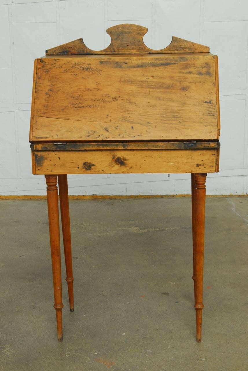 antique slant front writing desk