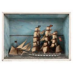 Antique 19th Century Diorama of Sailing Ship ‘Eleanor’