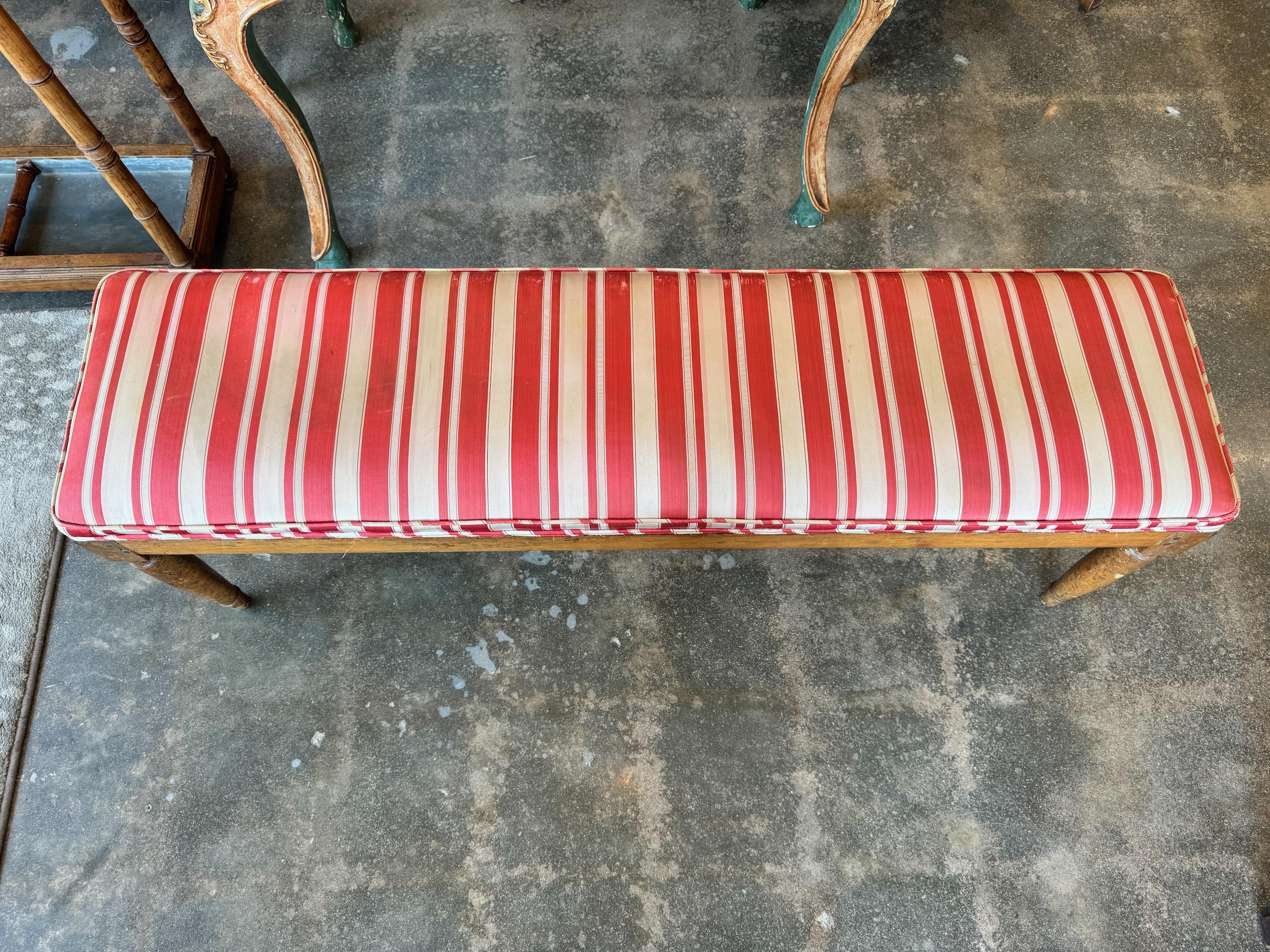 Fabric 19th Century Directoire Bench For Sale