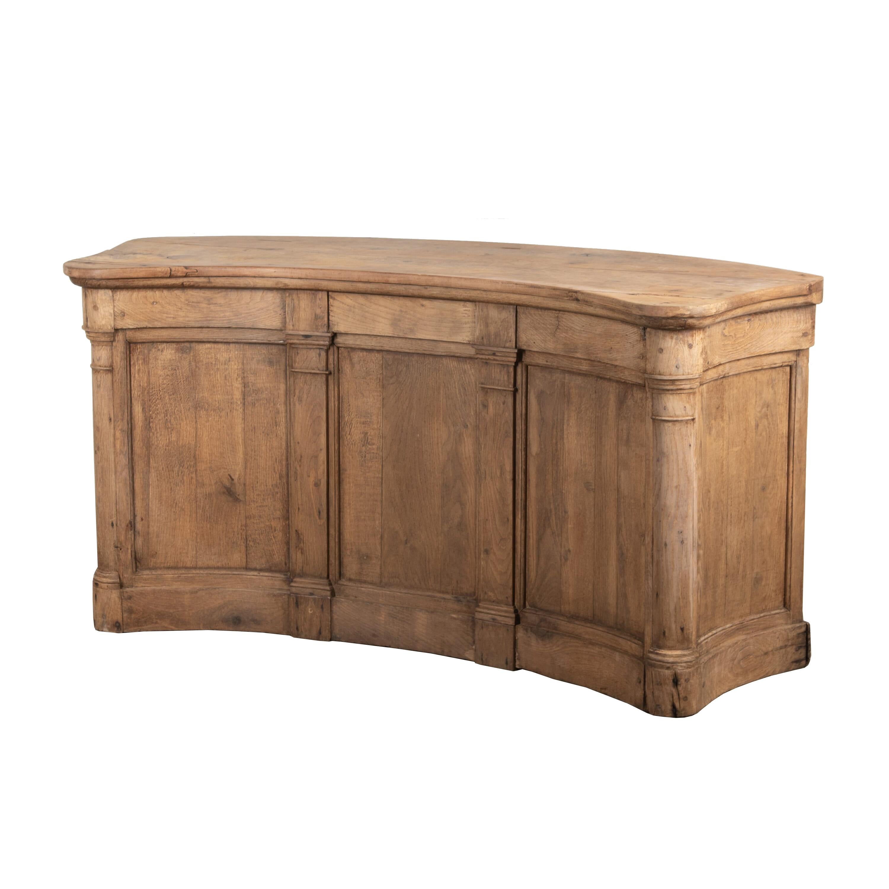 Oak 19th Century Directoire French Shop Counter For Sale