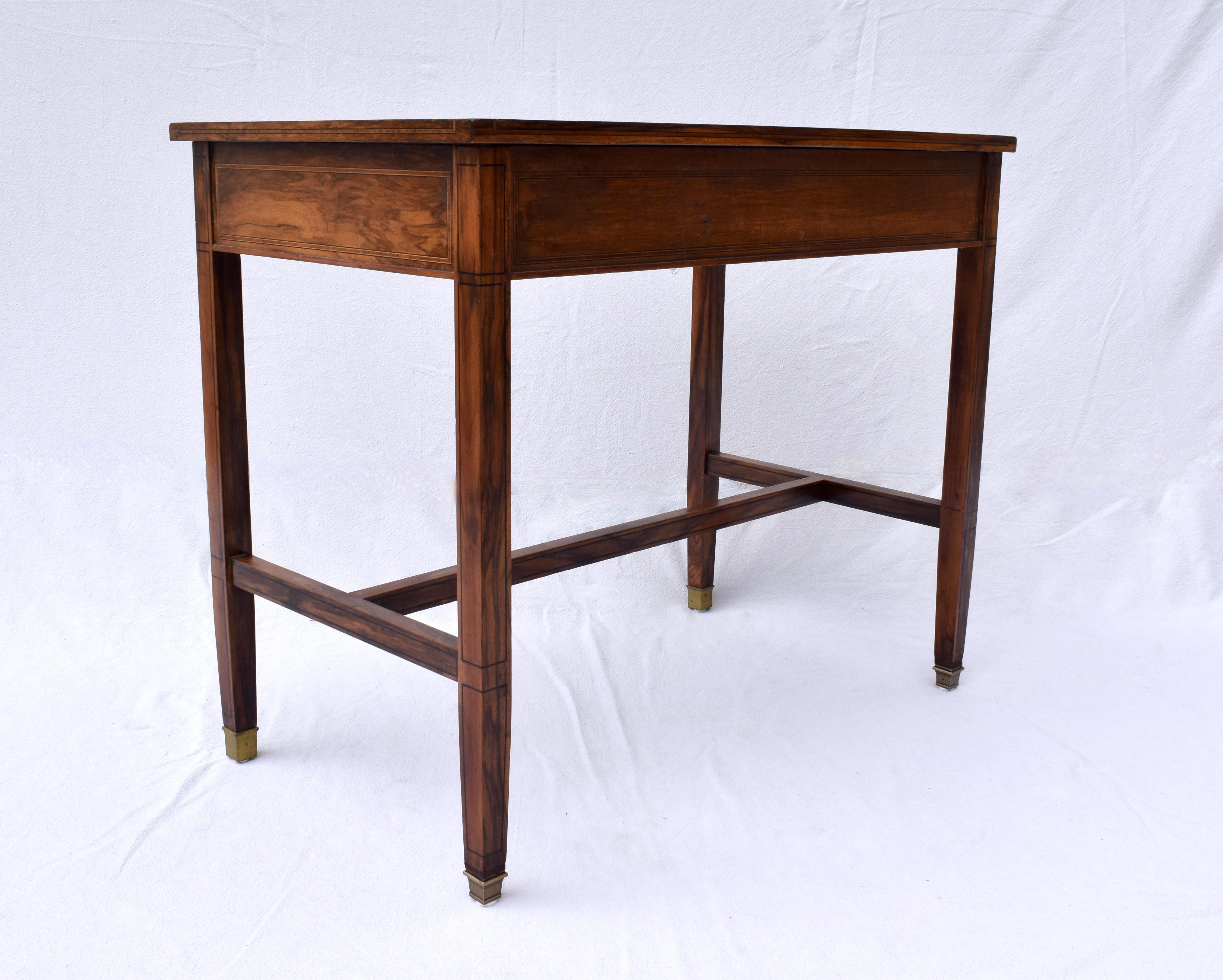 19th Century Directoire Influenced Book-Matched Rosewood Writing Table or Desk For Sale 5