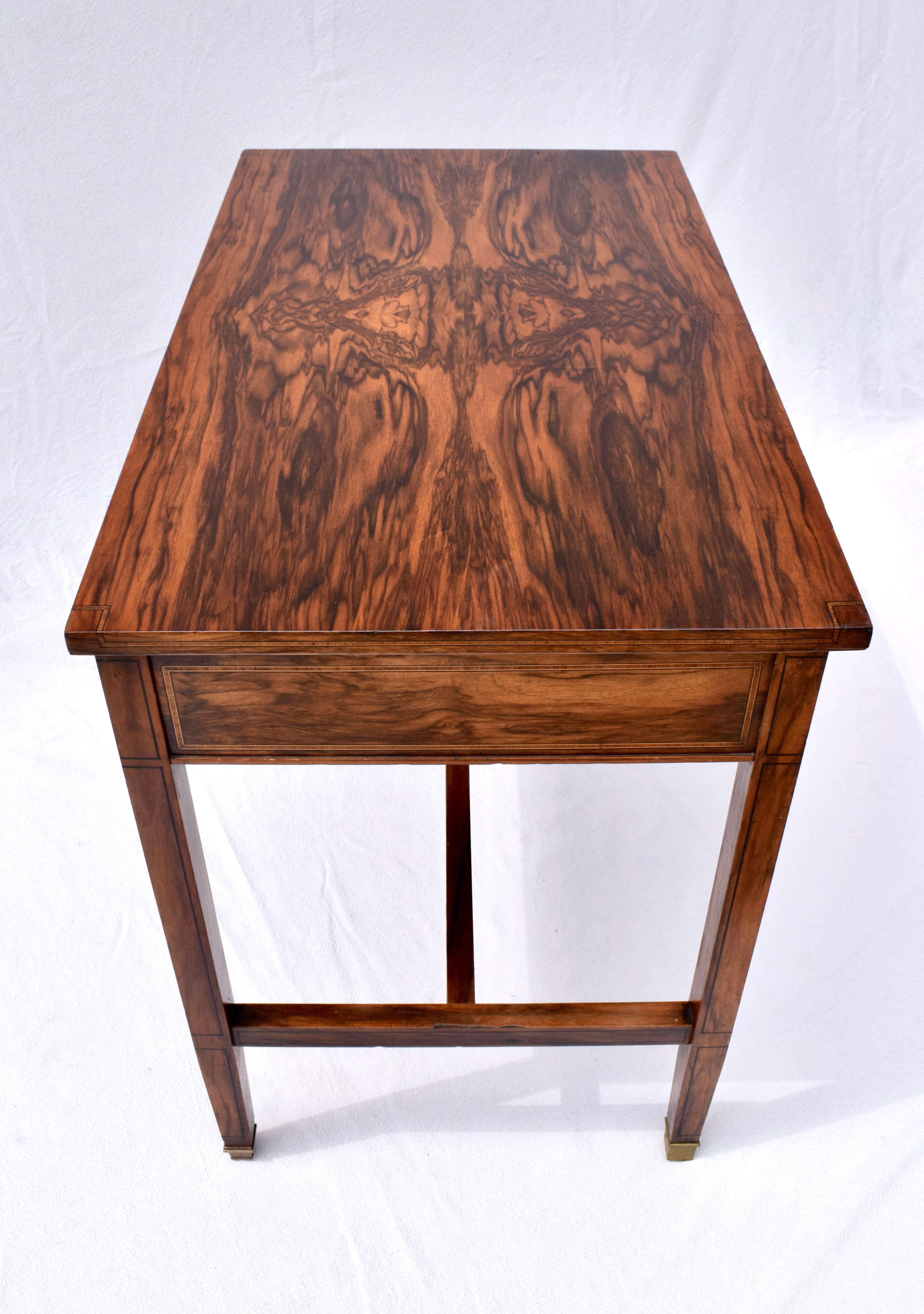 19th Century Directoire Influenced Book-Matched Rosewood Writing Table or Desk For Sale 1