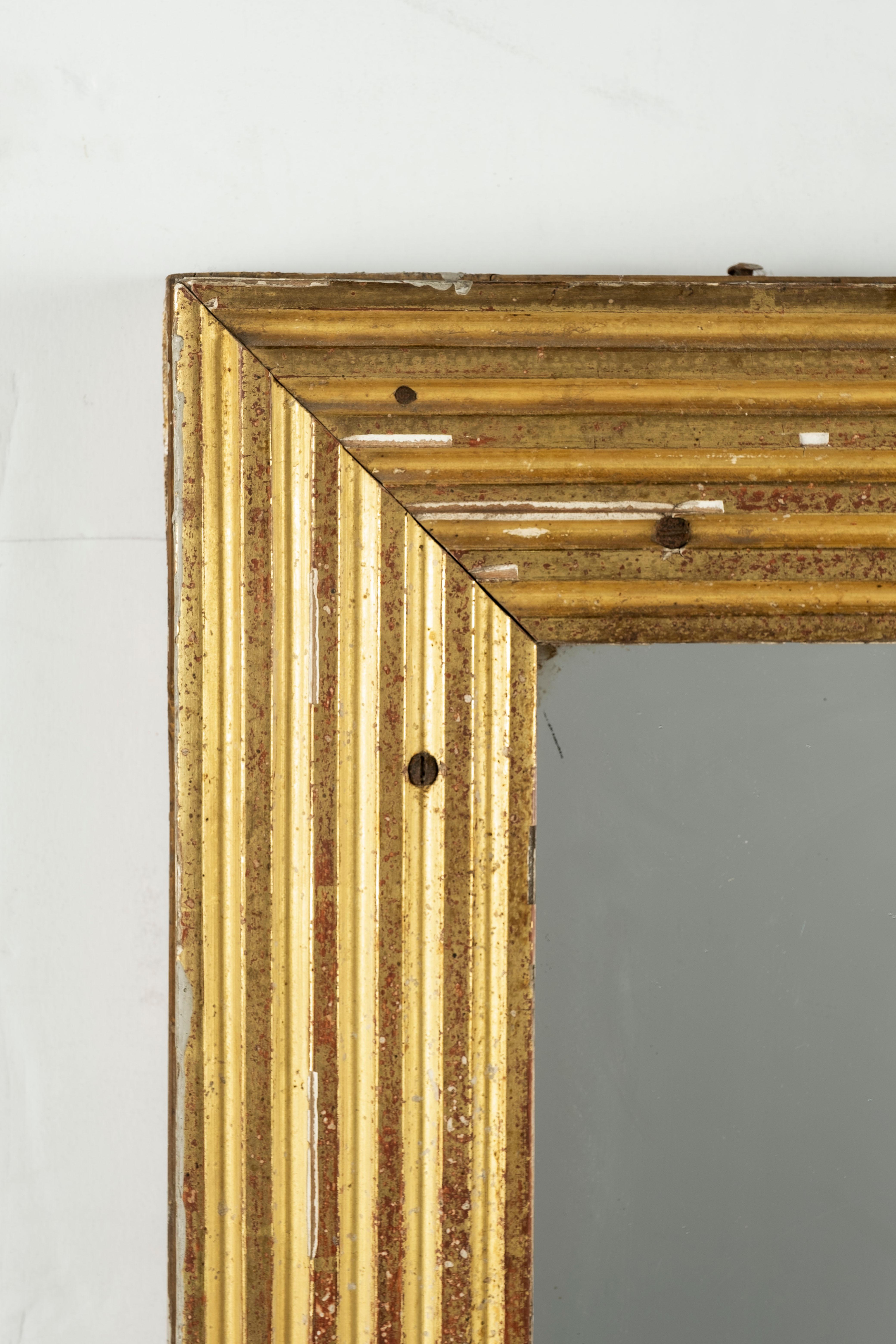 19th Century Directoire Mirror with Reeded Frame In Good Condition In Houston, TX