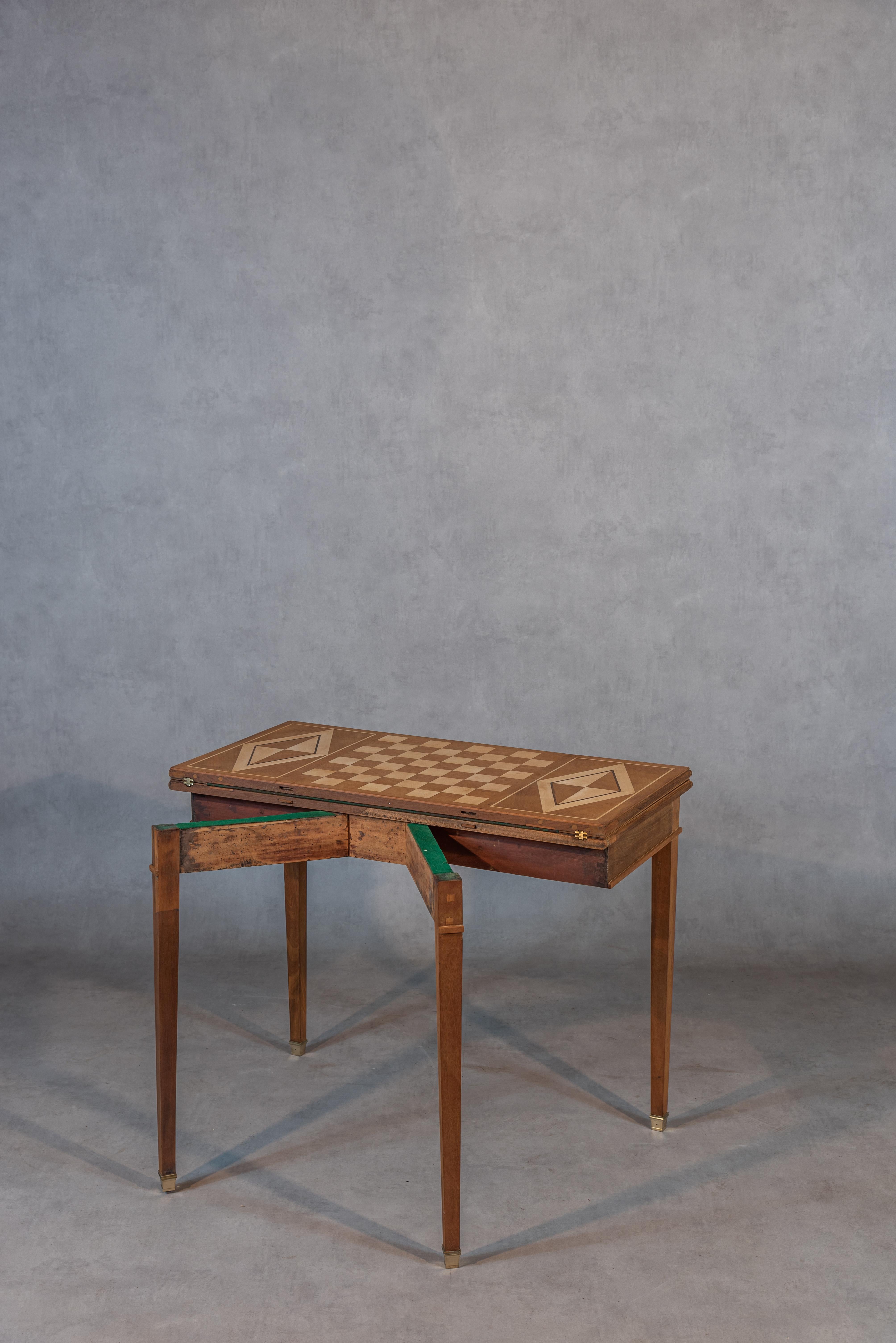 19th Century Directoire Period French Game Table 1