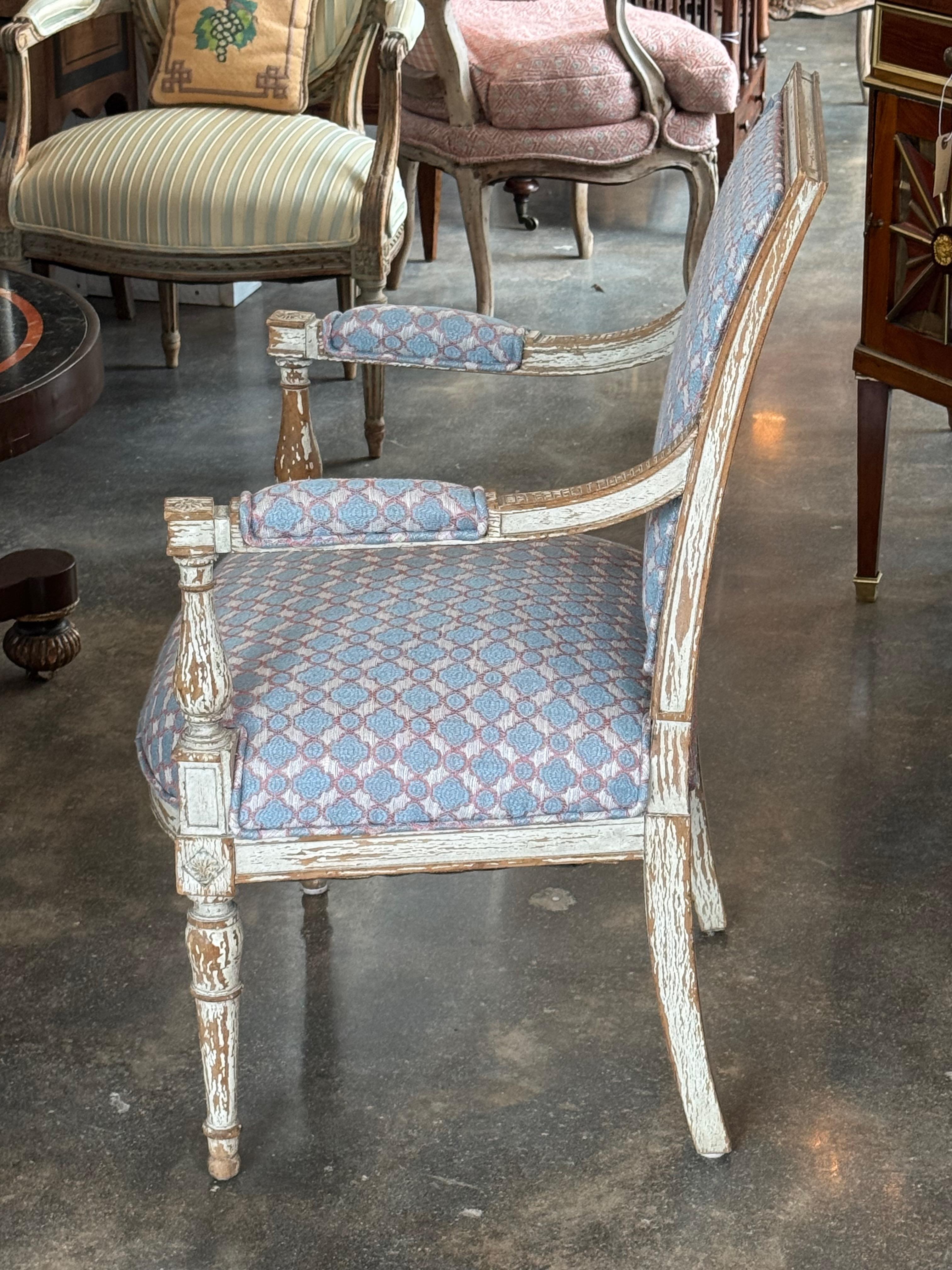 Sillón Pintado Estilo Directoire Siglo XIX en venta 1