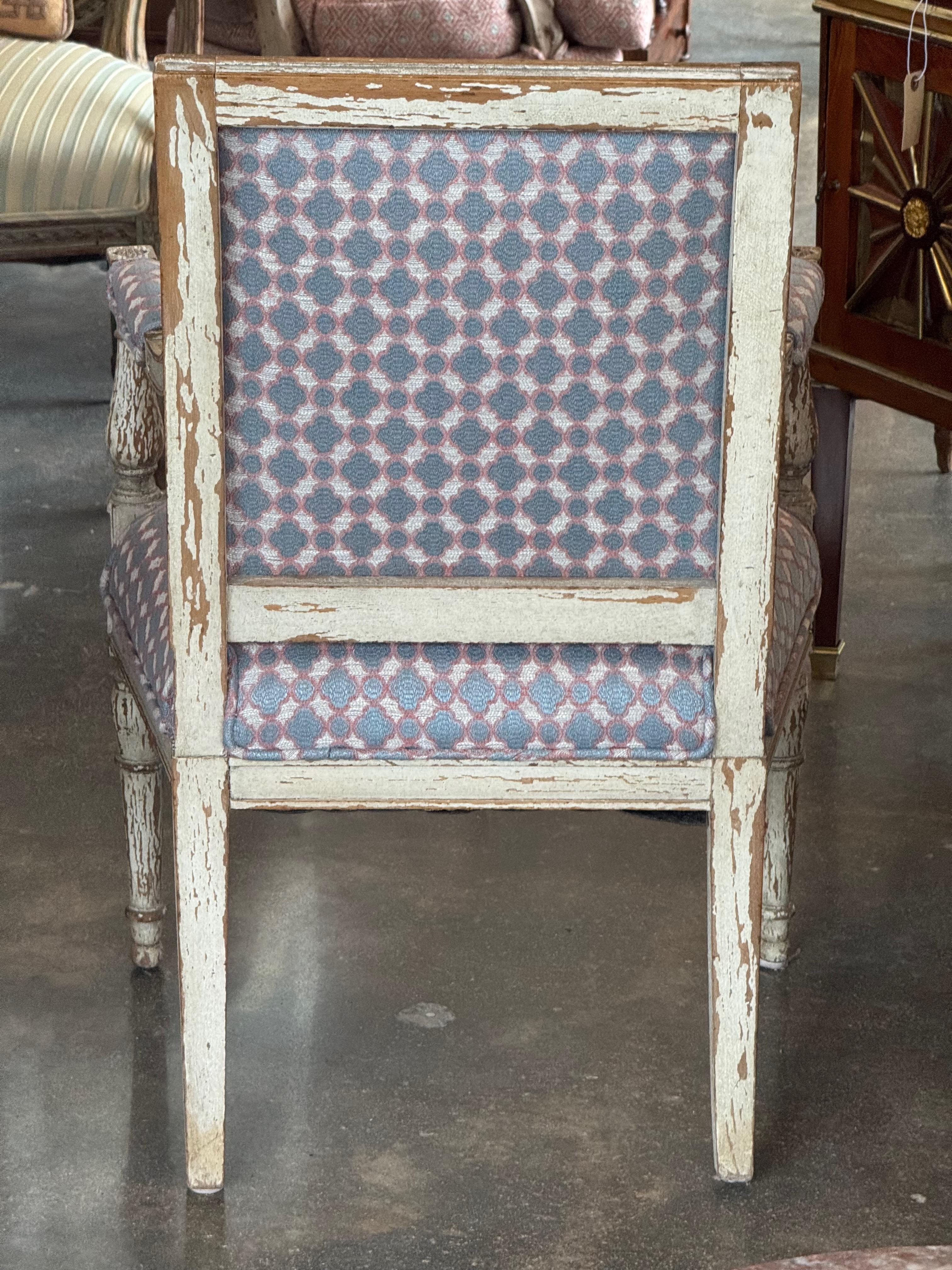 Sillón Pintado Estilo Directoire Siglo XIX en venta 2