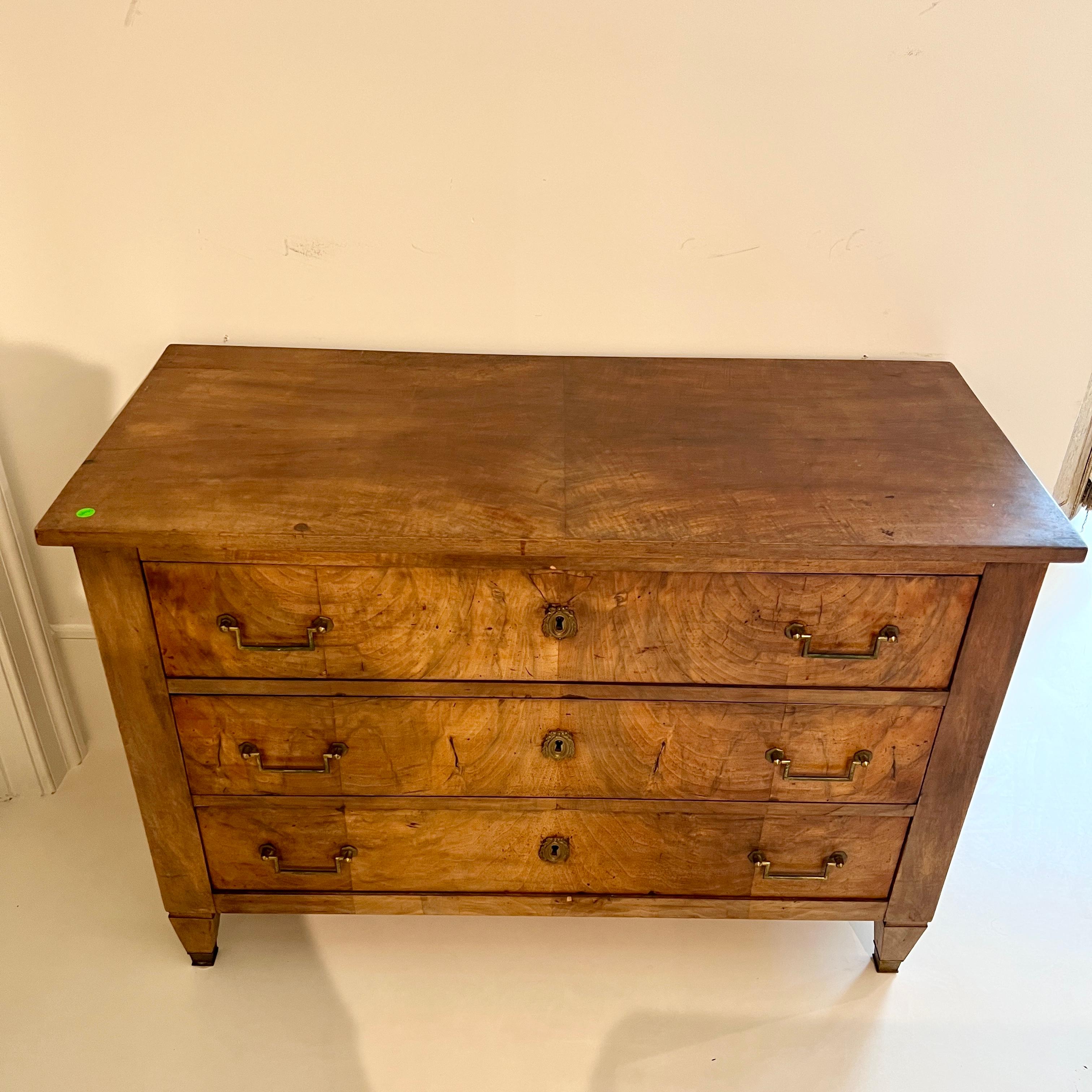 19th Century Directoire Walnut Commode In Fair Condition In New Orleans, LA