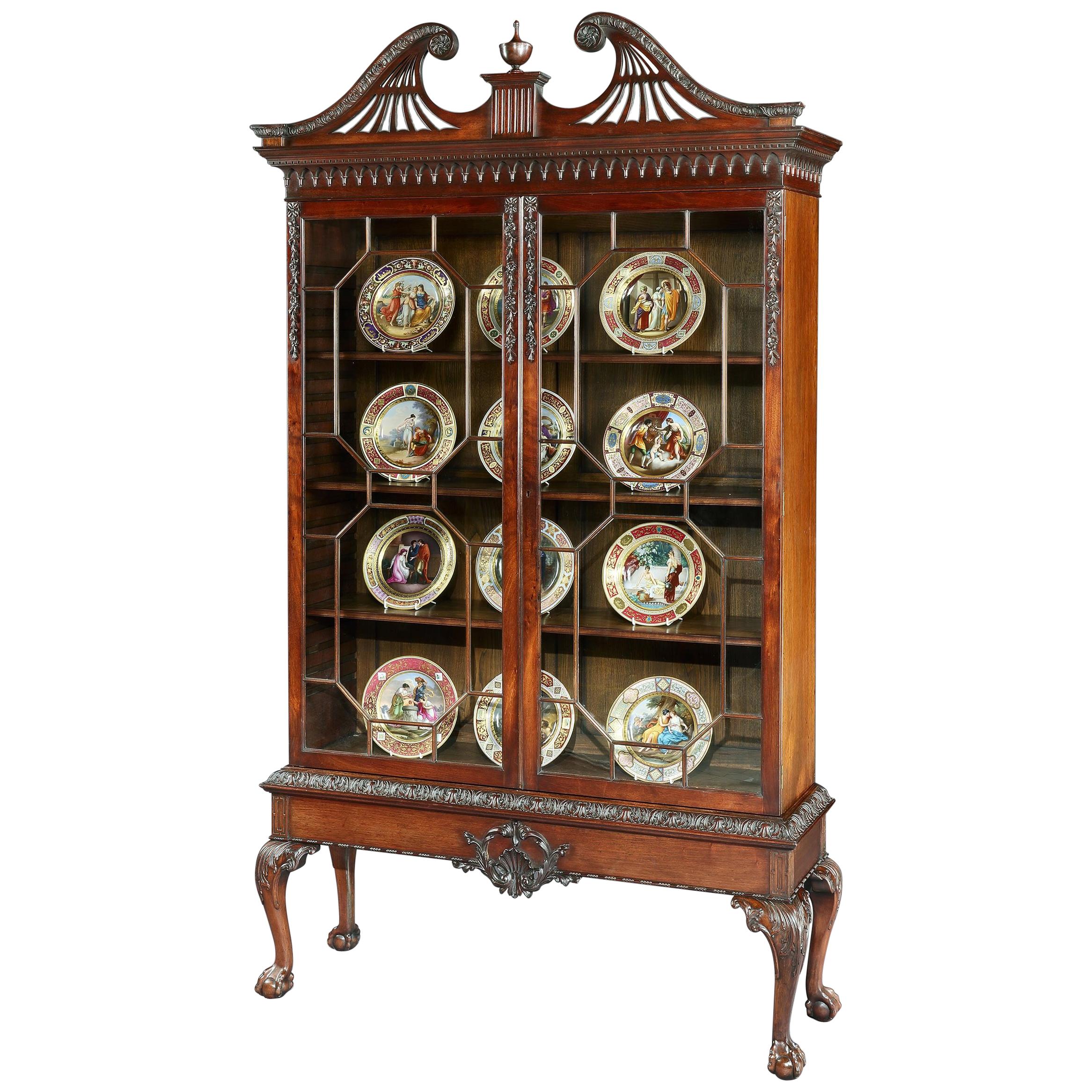19th Century Display Cabinet in the Manner of Thomas Chippendale