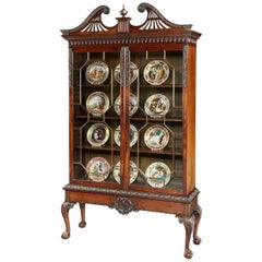 Antique 19th Century Display Cabinet in the Manner of Thomas Chippendale
